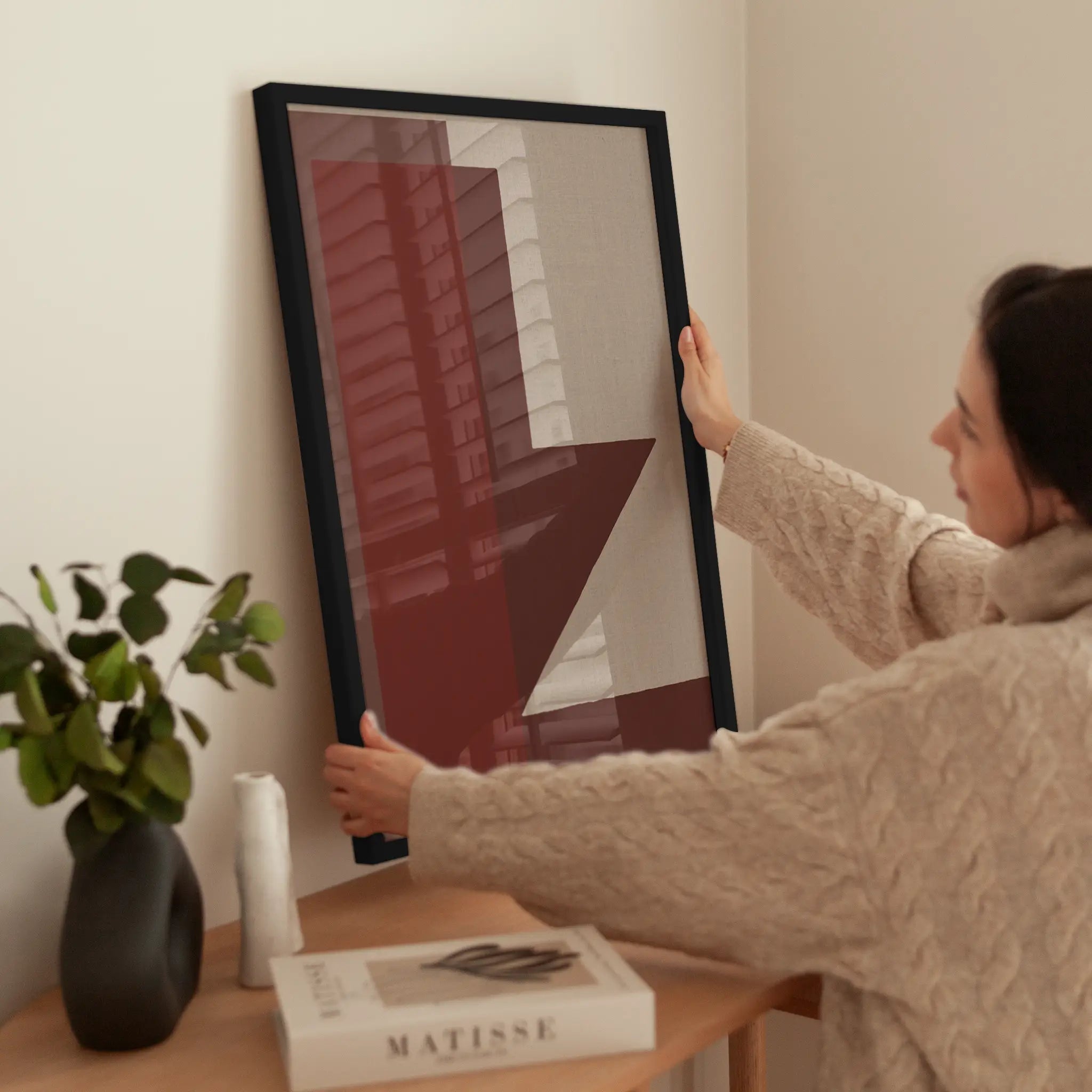 Red Blocks wird aufgehängt