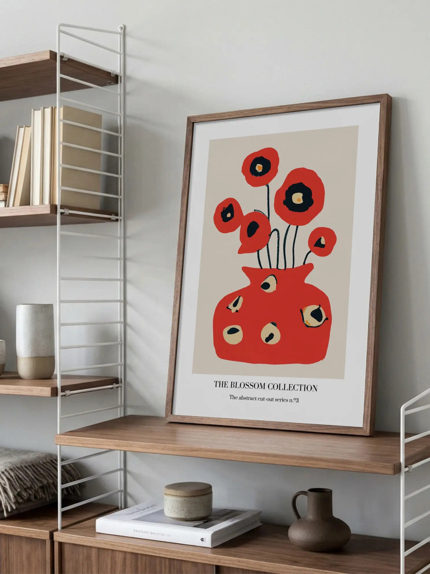 Red Flower Vase Poster