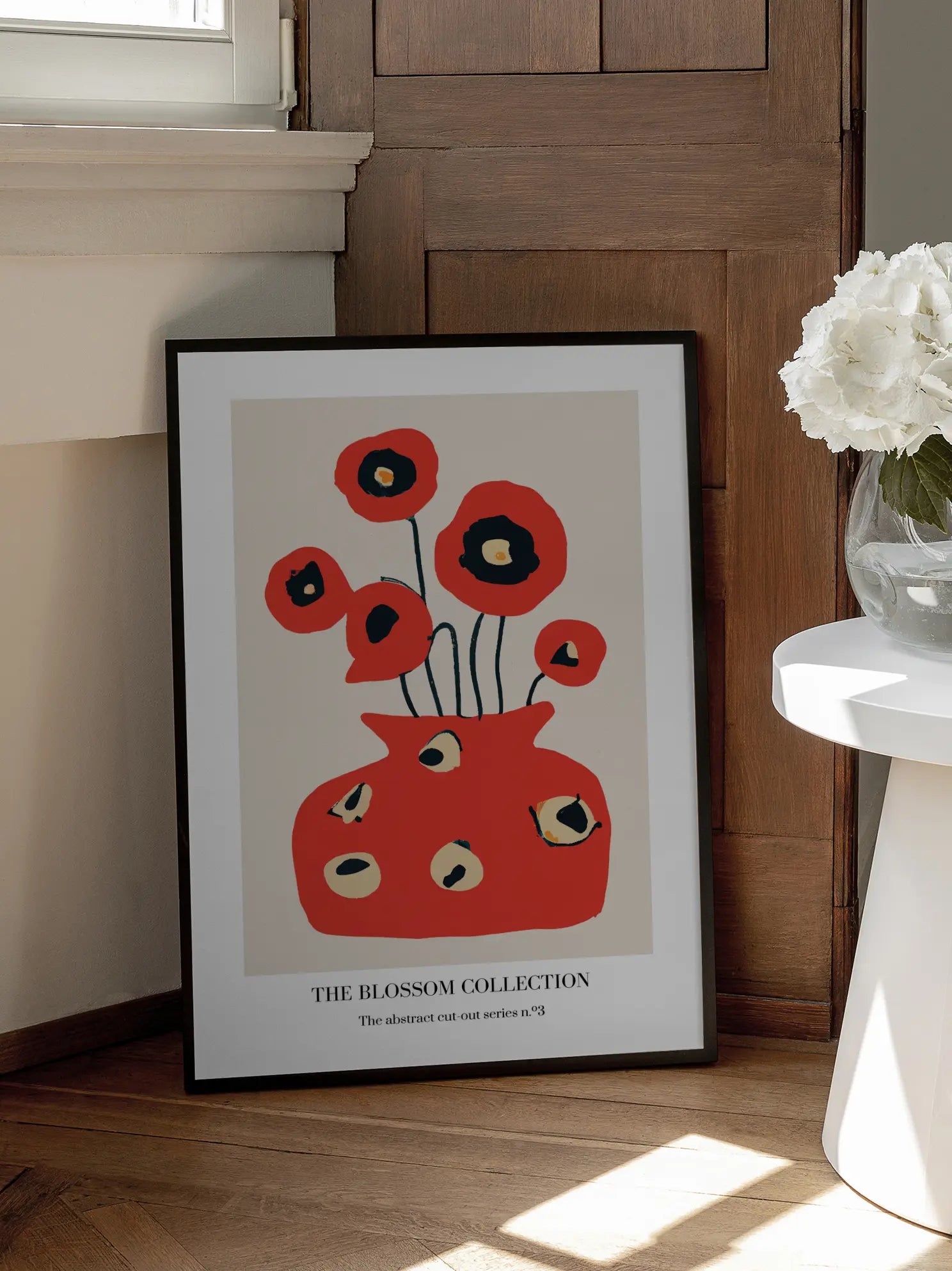 Red Flower Vase Poster