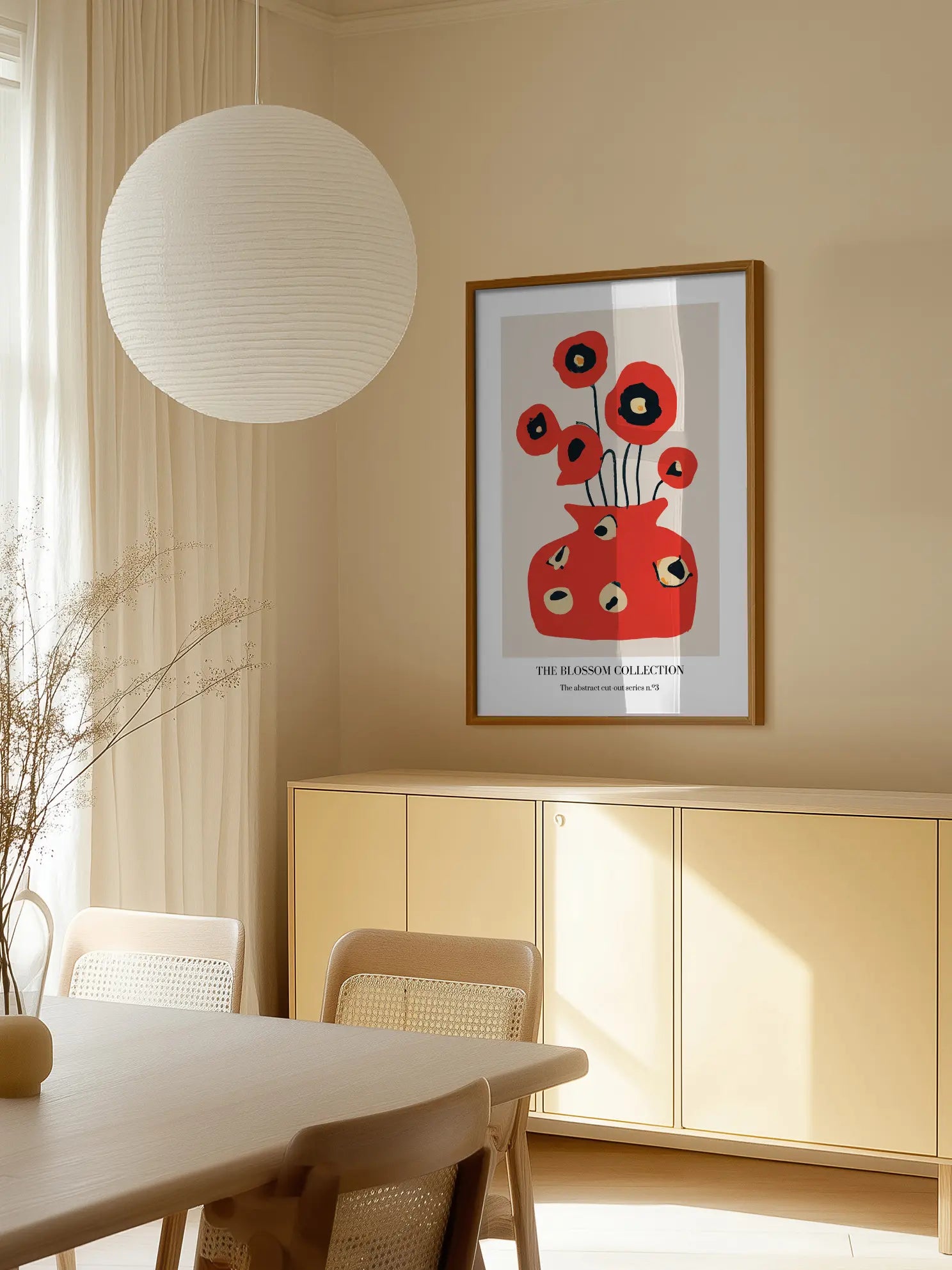 Red Flower Vase Poster