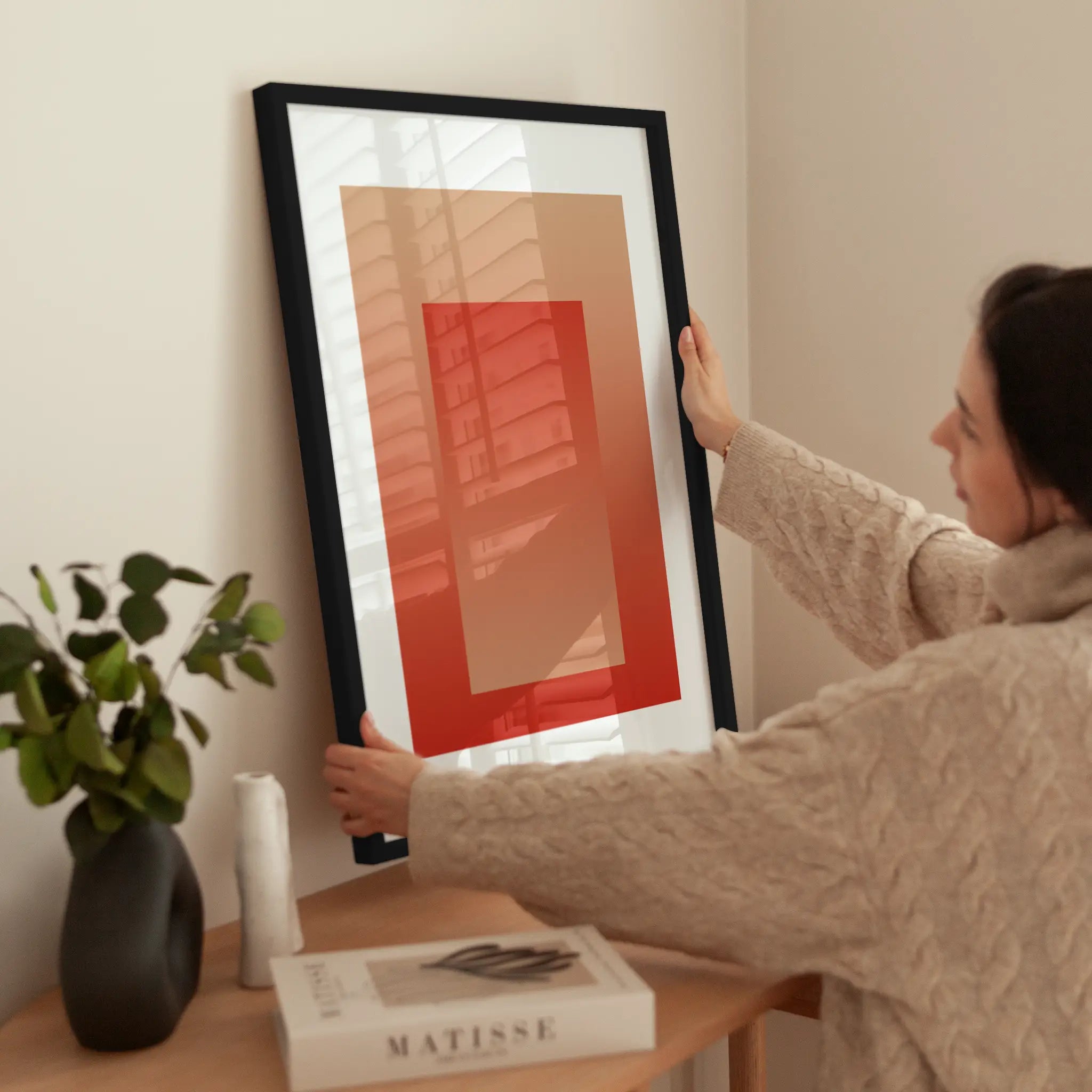 Red Gradient 02 wird aufgehängt