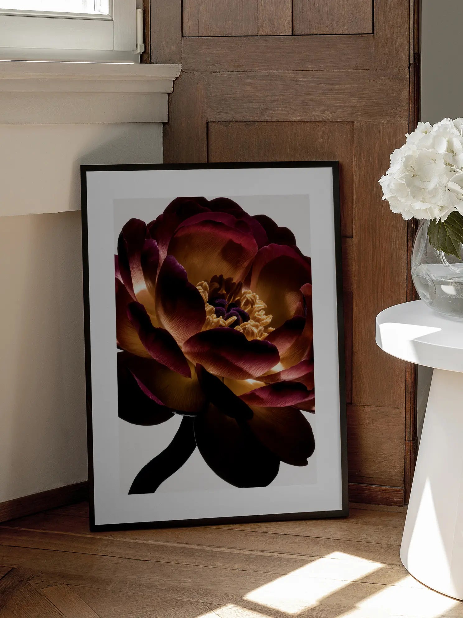 Red Peony Close Up Poster