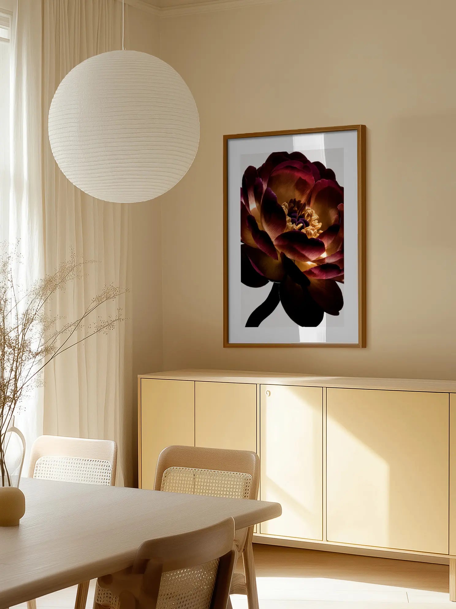 Red Peony Close Up Poster