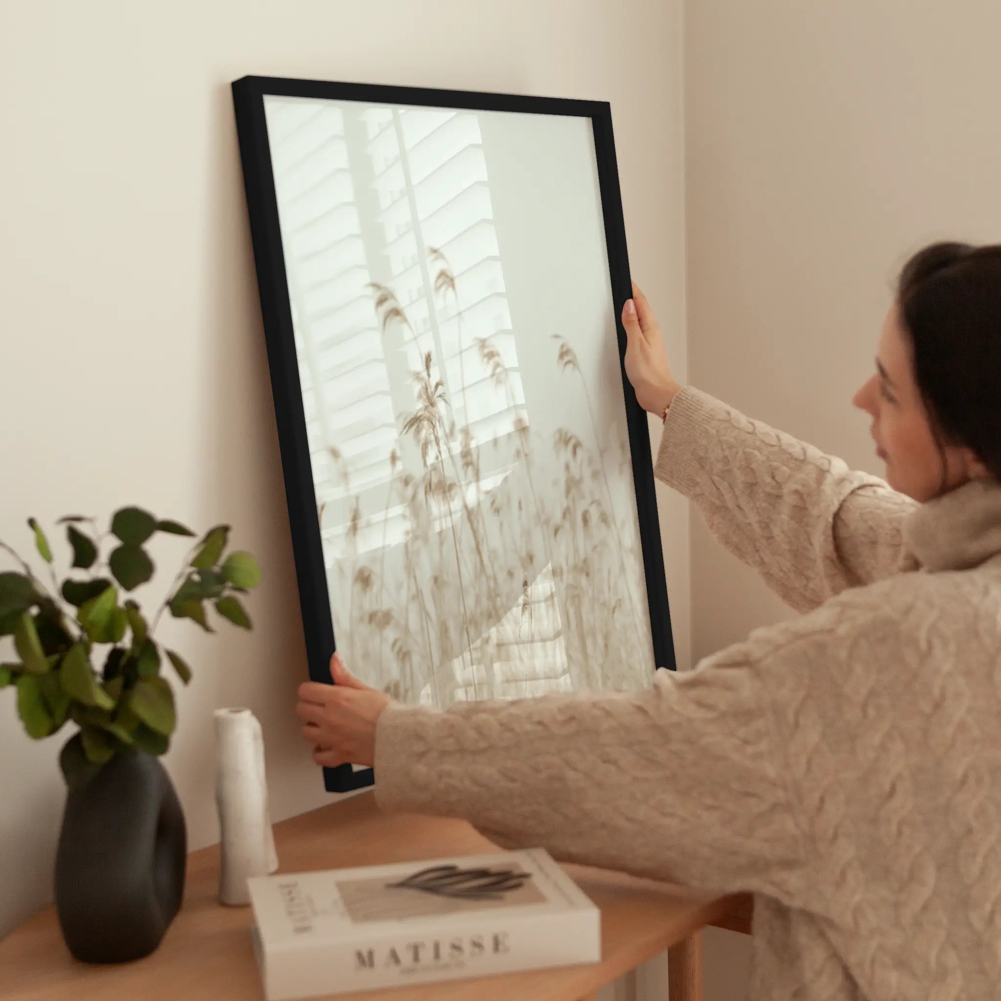 Reed Close Up wird aufgehängt