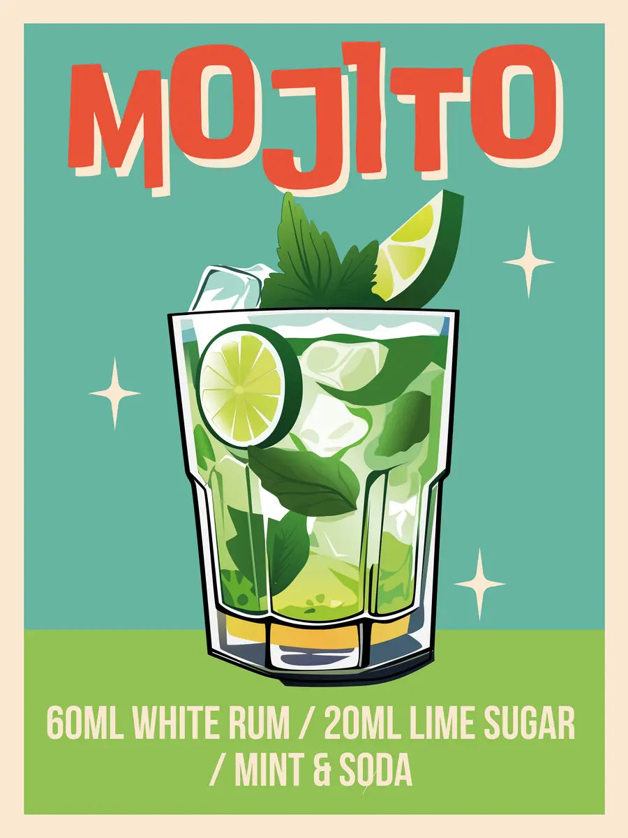 Retro Mojito Poster