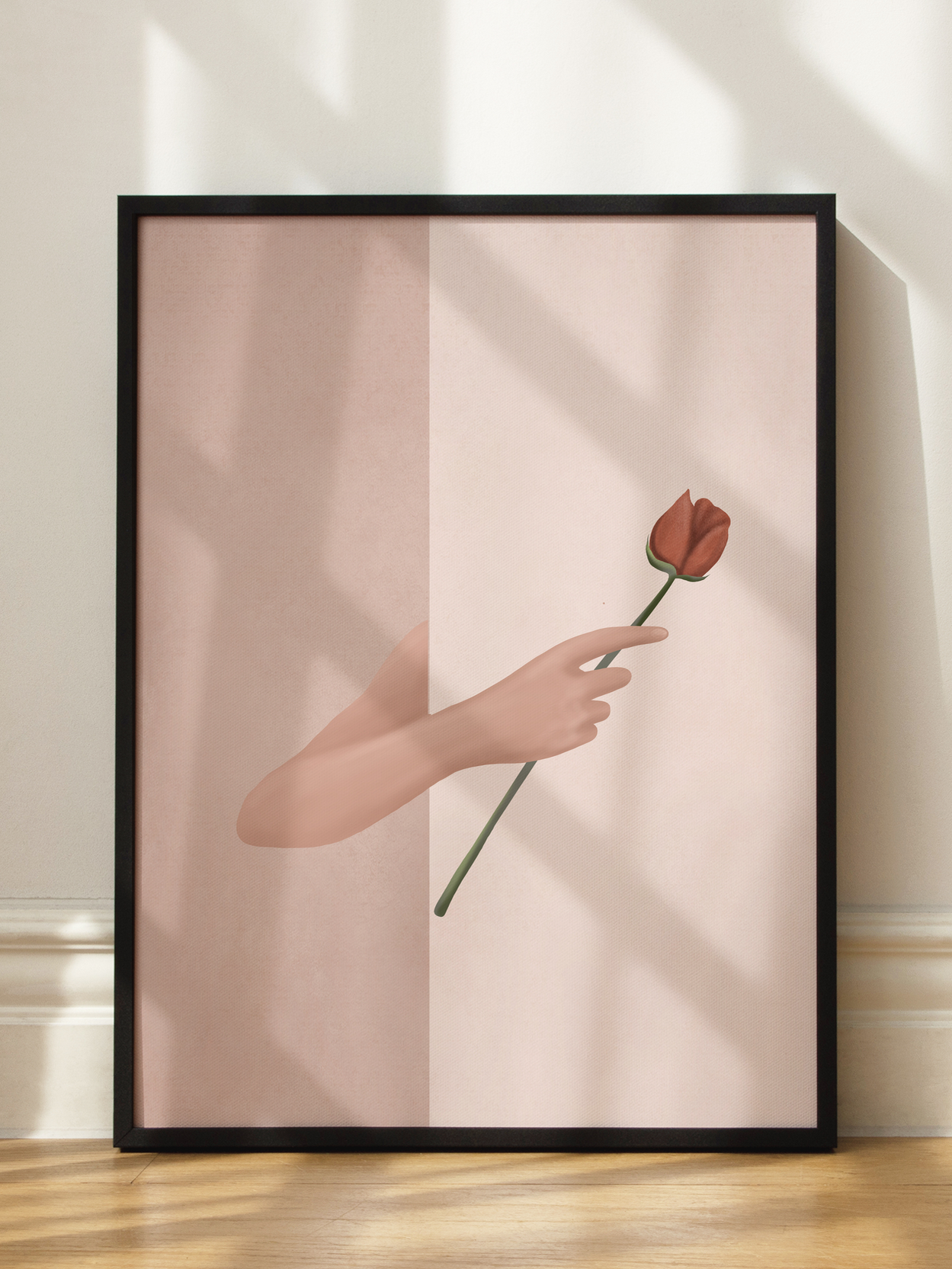 Rose in Hand Poster