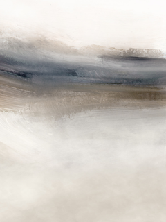 Abstrakte Landschaft in Beige und Blau mit weichen Übergängen.