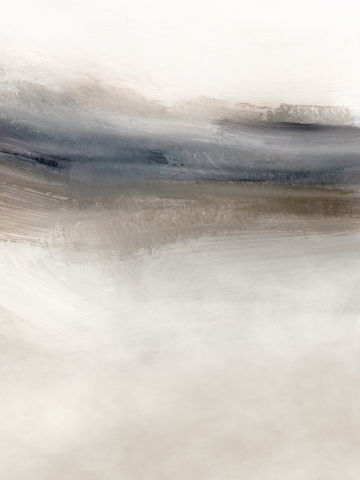 Abstrakte Landschaft in Beige und Blau mit weichen Übergängen.