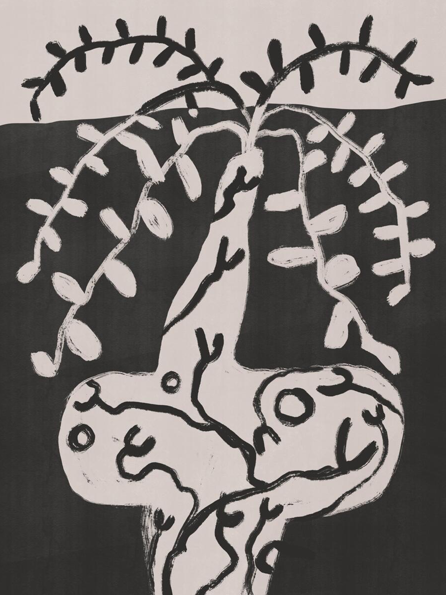 Rustic Pot Plant On the Table Poster