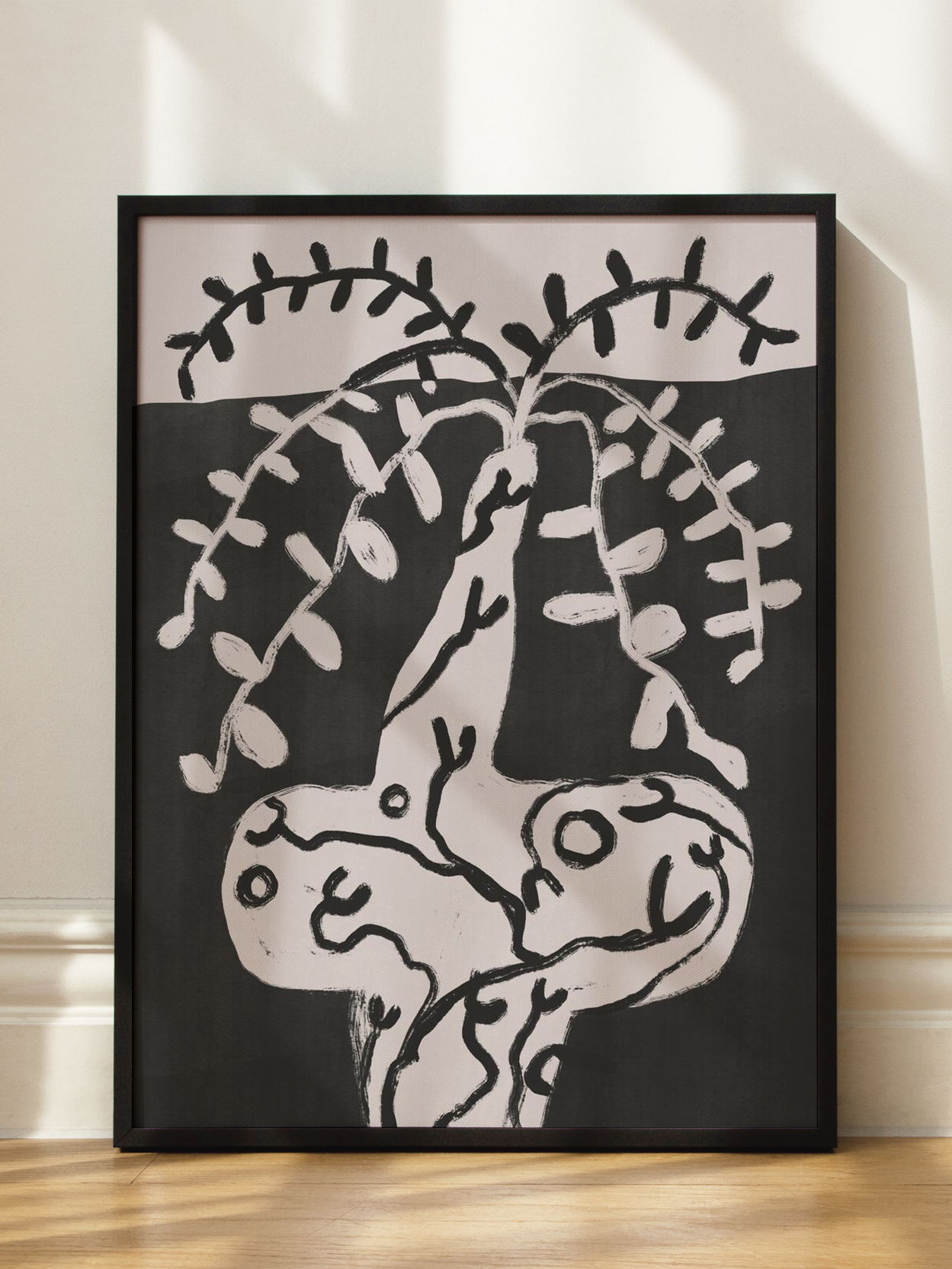 Rustic Pot Plant On the Table Poster