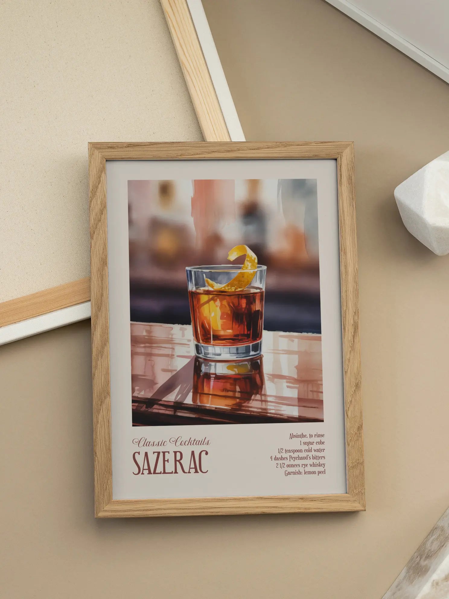 Sazerac Cocktail Poster