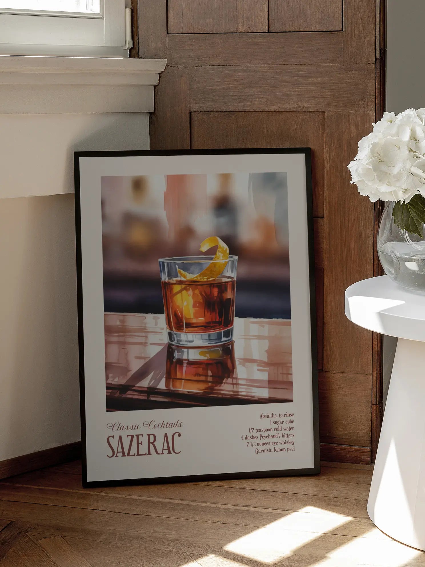 Sazerac Cocktail Poster