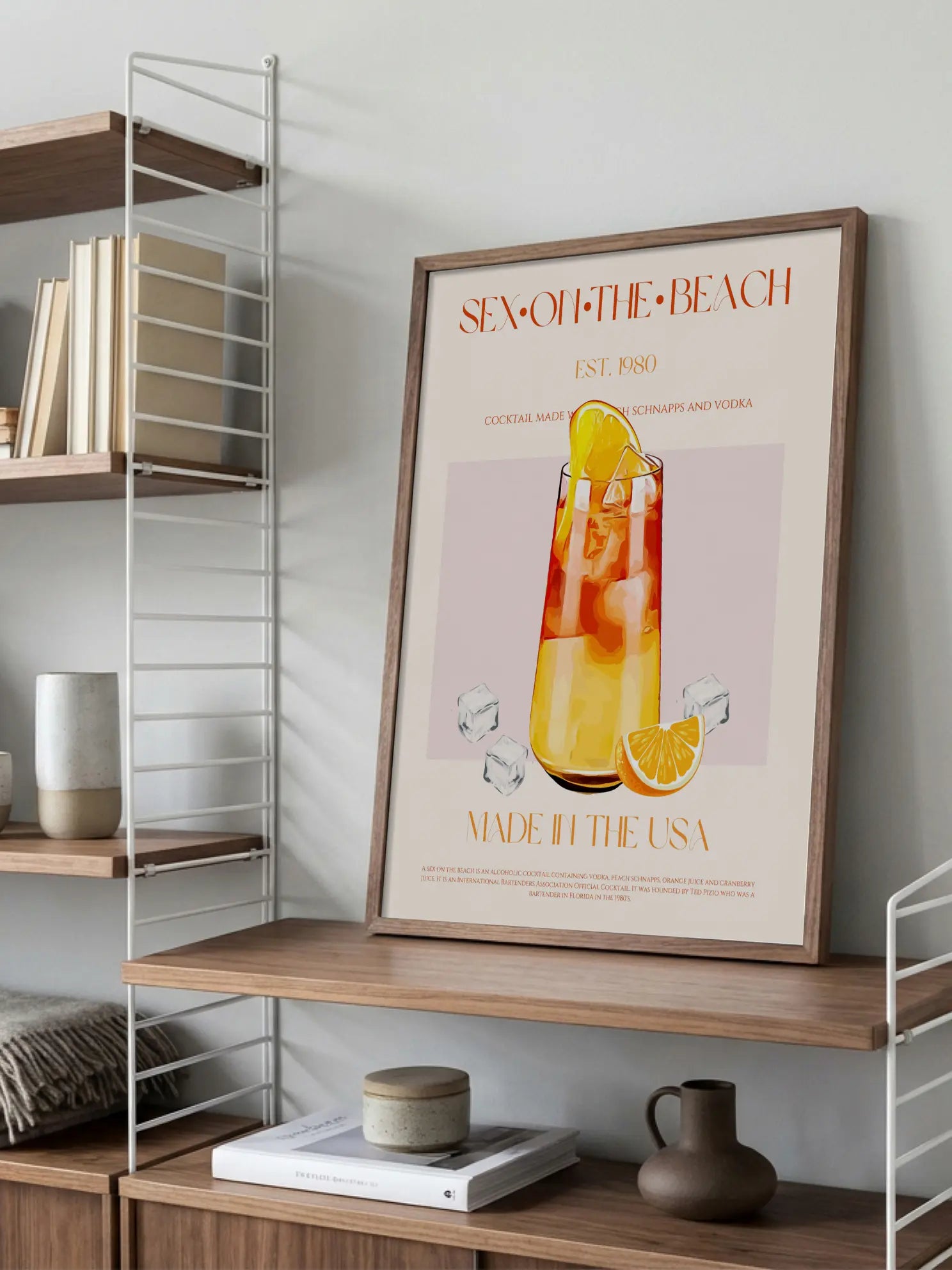 Sex on the Beach Cocktail Poster