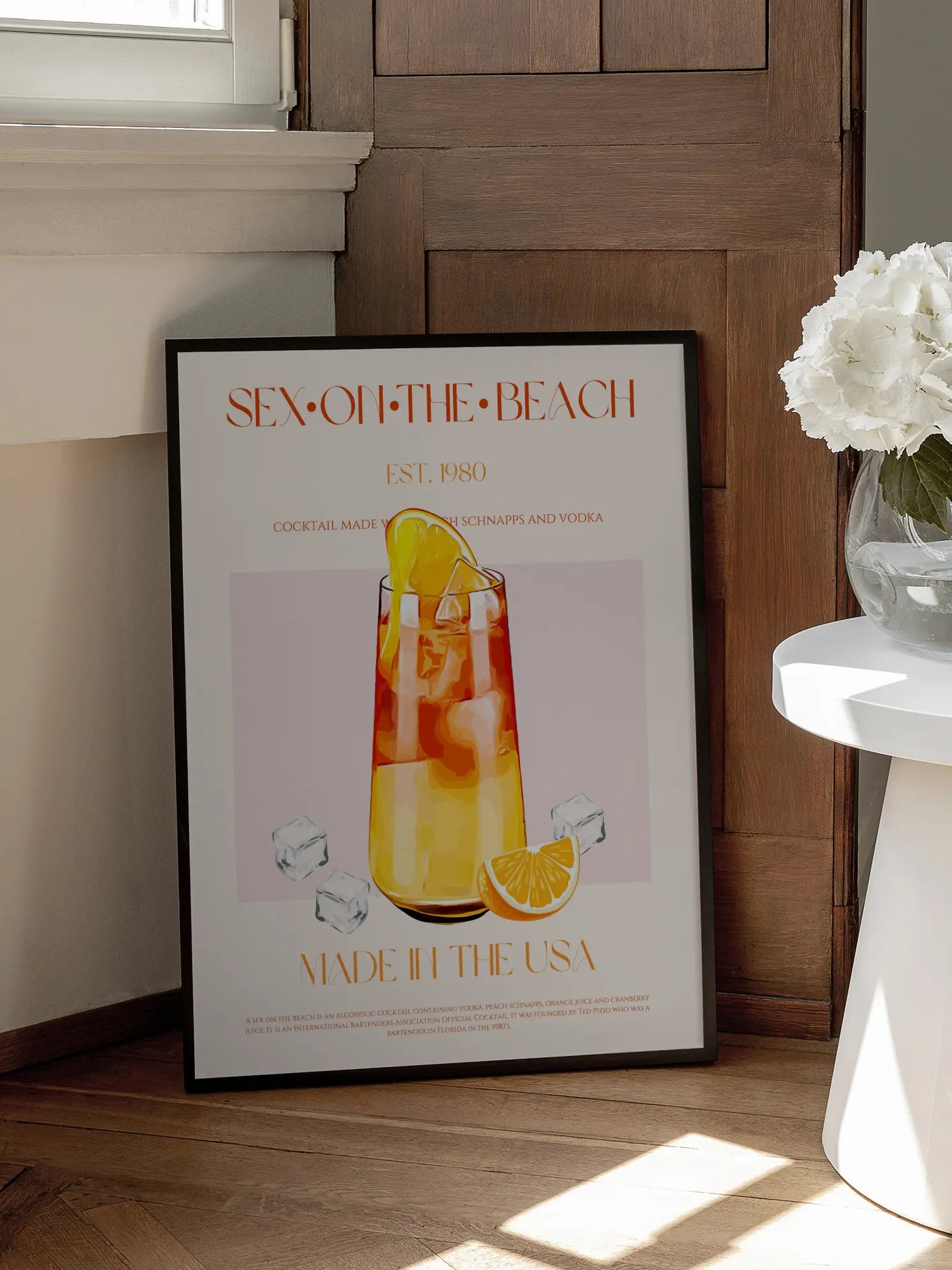 Sex on the Beach Cocktail Poster
