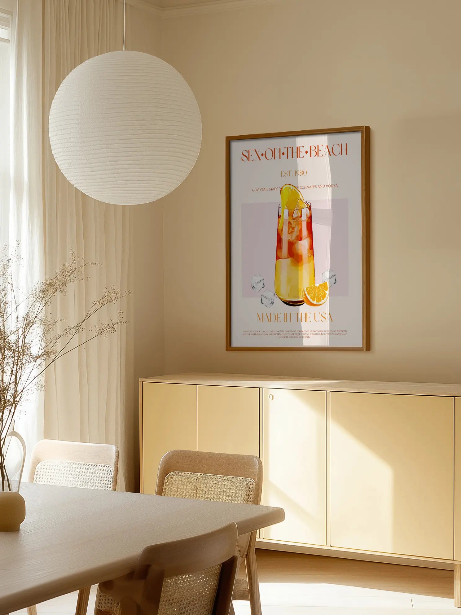 Sex on the Beach Cocktail Poster