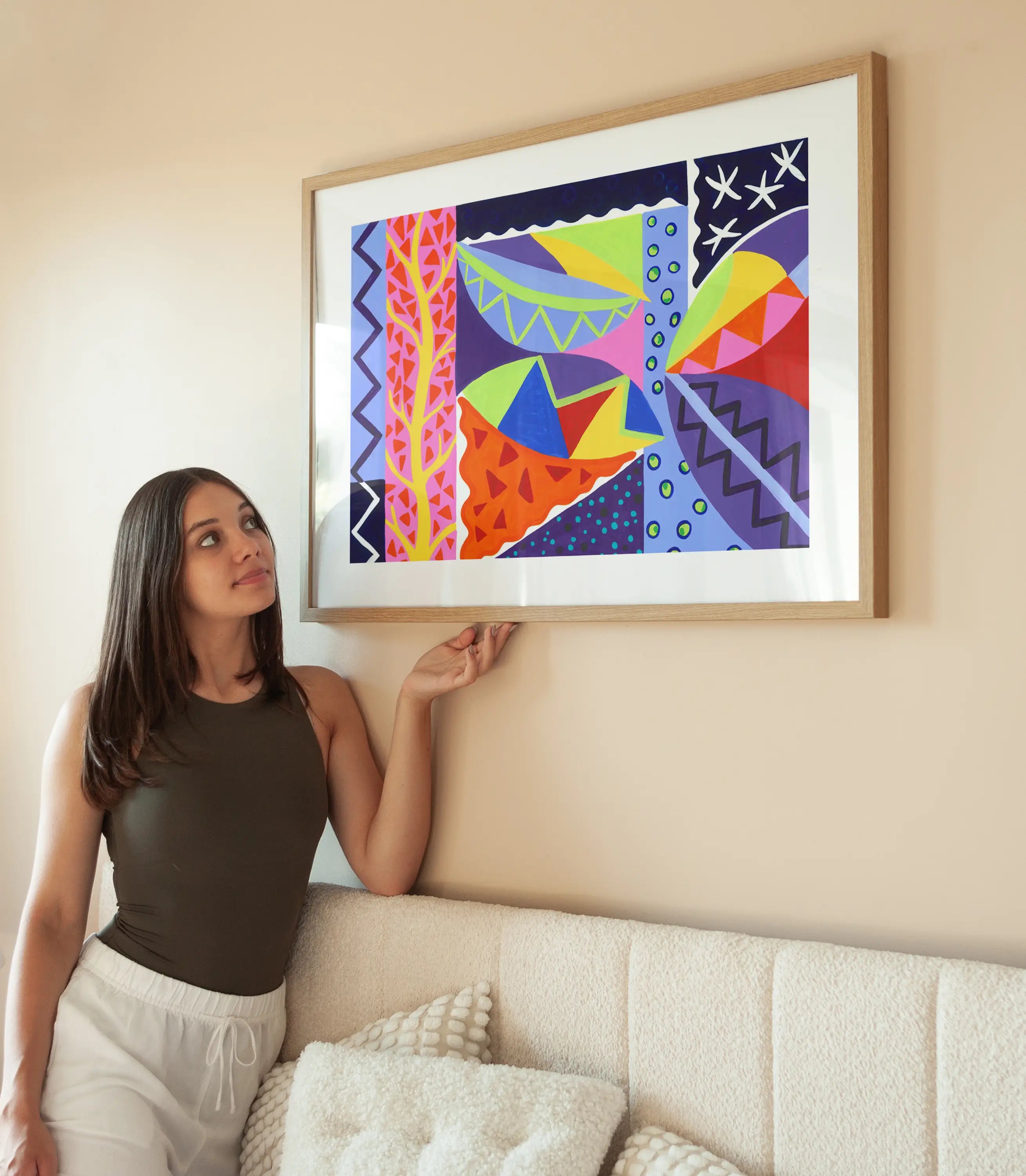 Shapes of Color wird aufgehängt