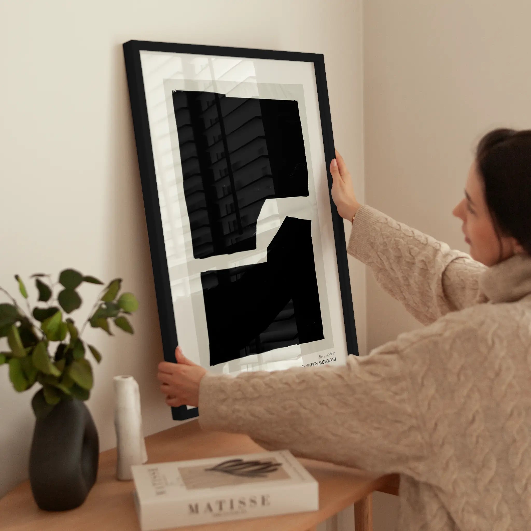 Simple Art Line wird aufgehängt