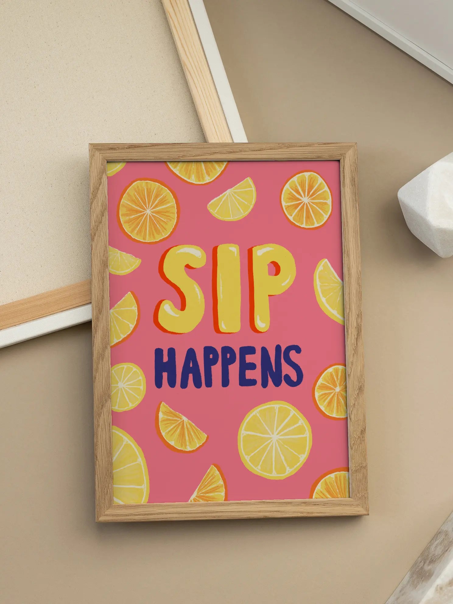 Sip Happens Funky Poster