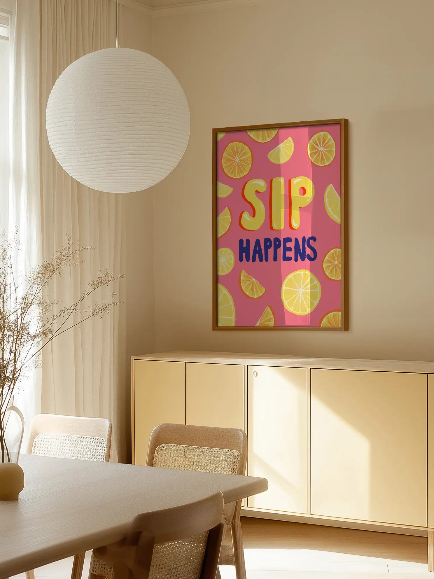 Sip Happens Funky Poster