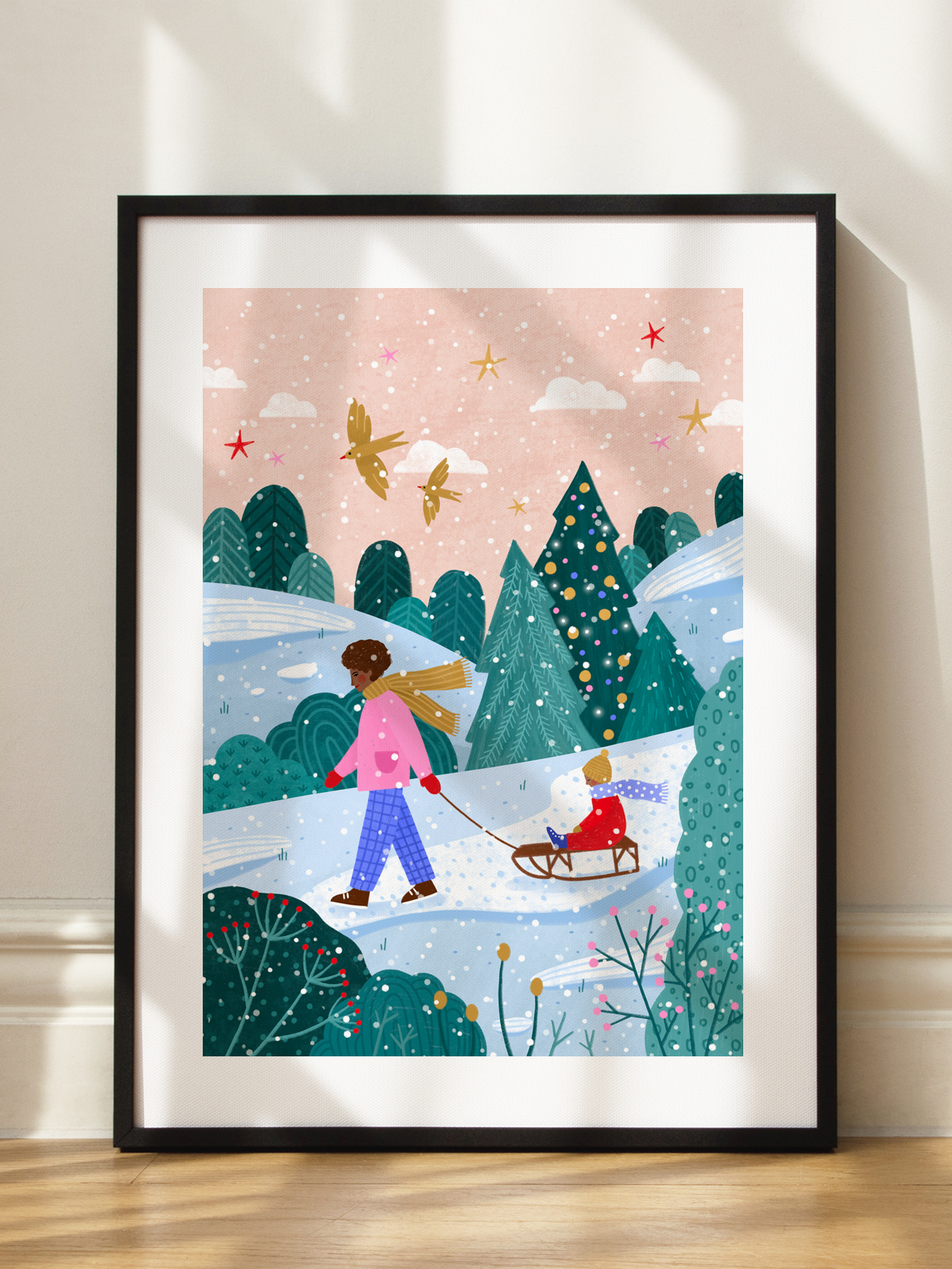 Snowy Sledge Walk