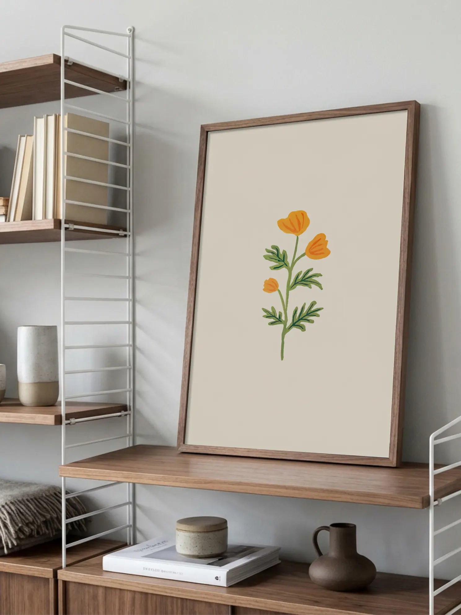 Small Yellow Wildflower Illustration Poster