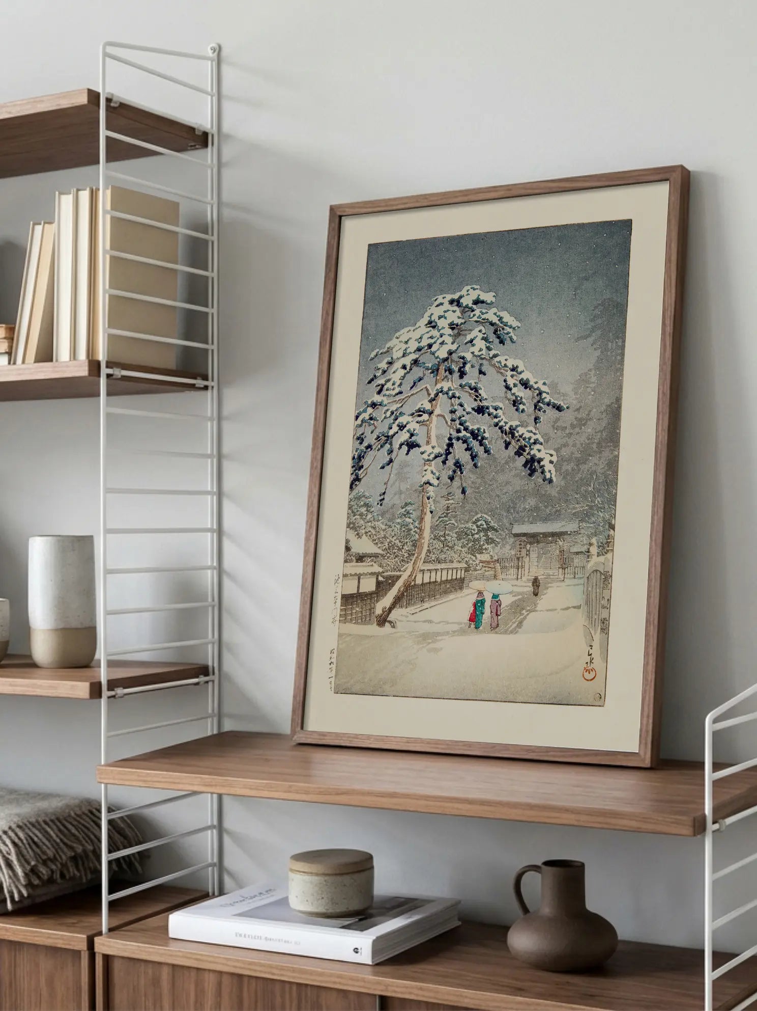 Snow at Nezu Shrine Poster