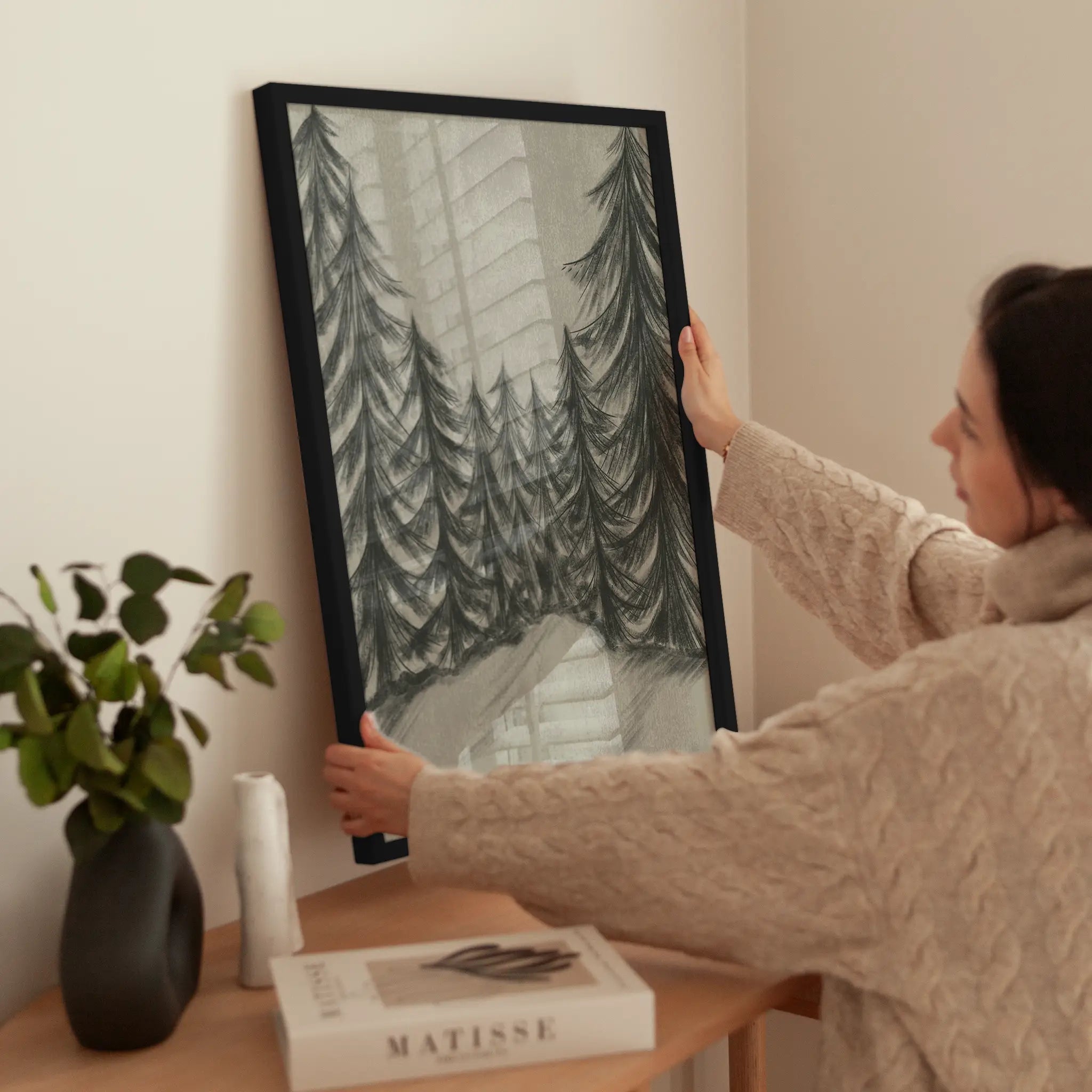 Snowy Landscape wird aufgehängt