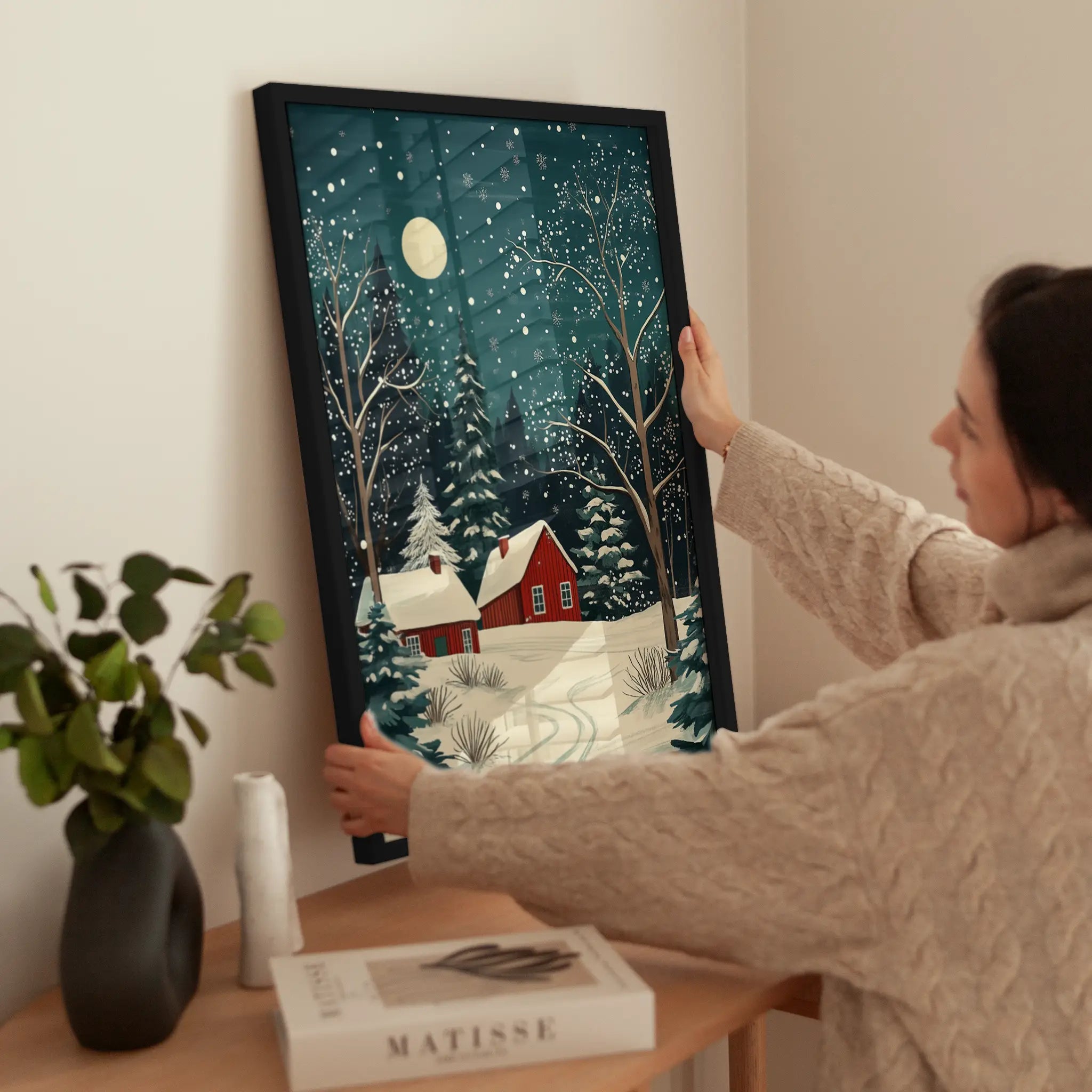 Snowy Winter Landscape wird aufgehängt