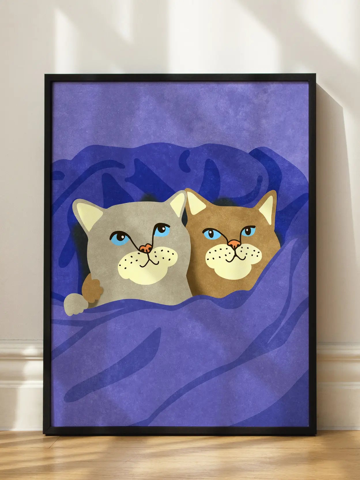 Snuggly Cats Poster