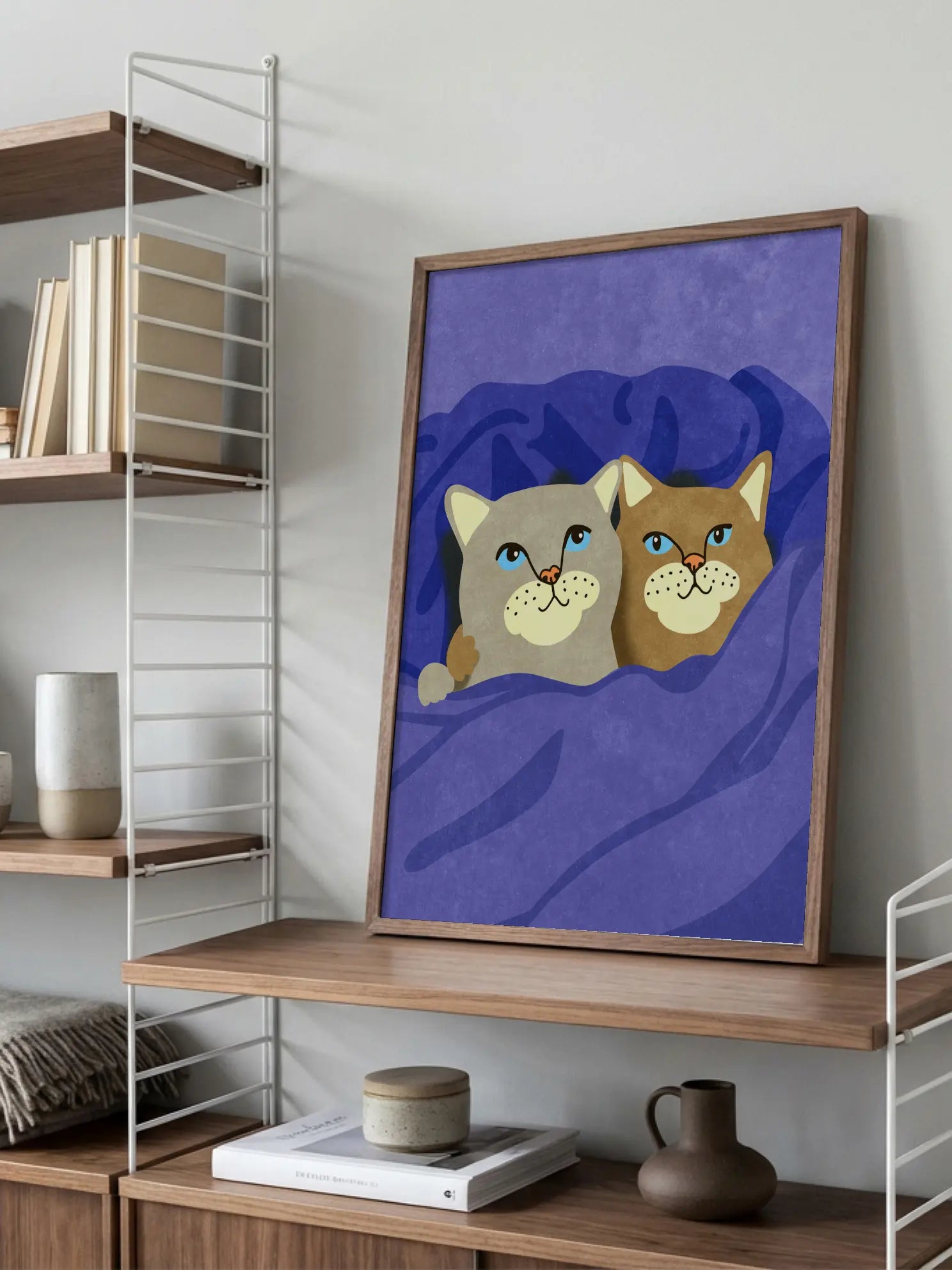 Snuggly Cats Poster