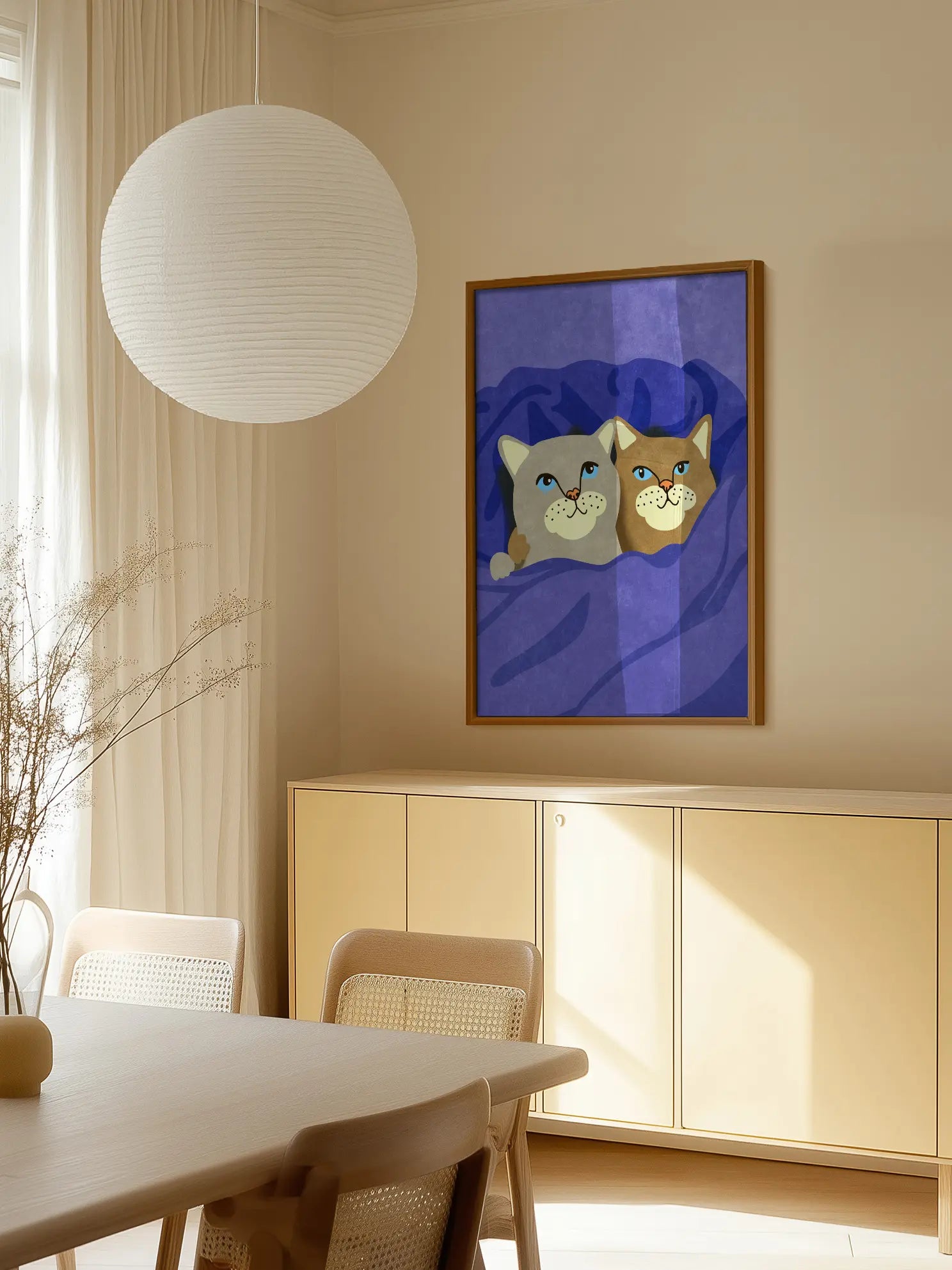 Snuggly Cats Poster