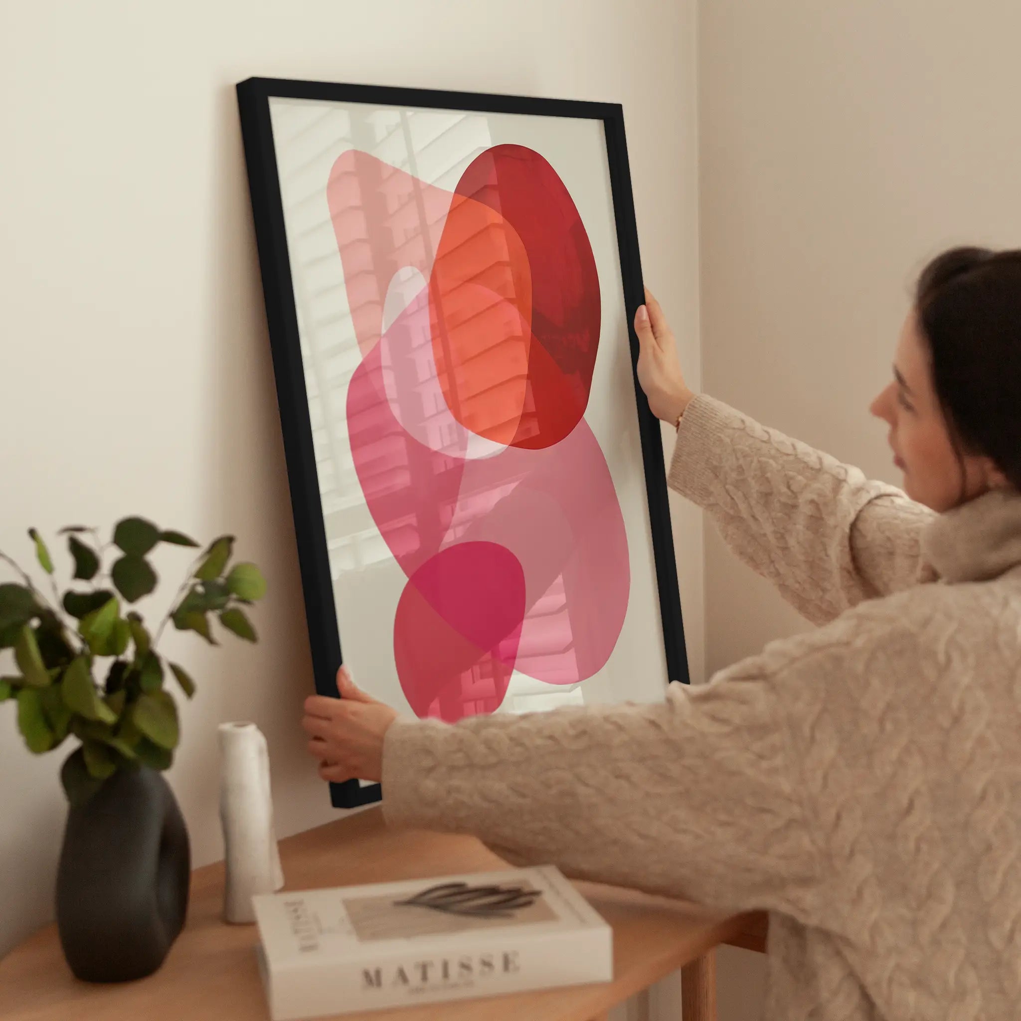 Soft Abstract wird aufgehängt