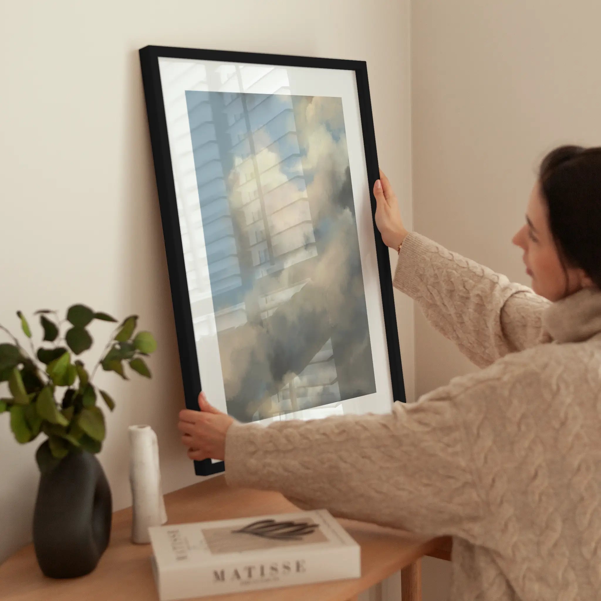 Soft Clouds wird aufgehängt