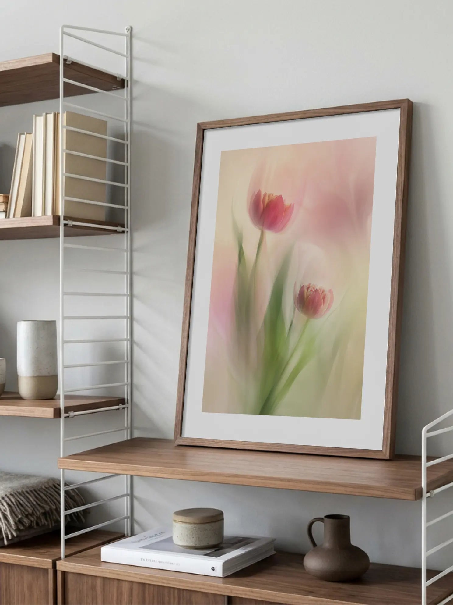 Soft Pink Tulip Blur Poster