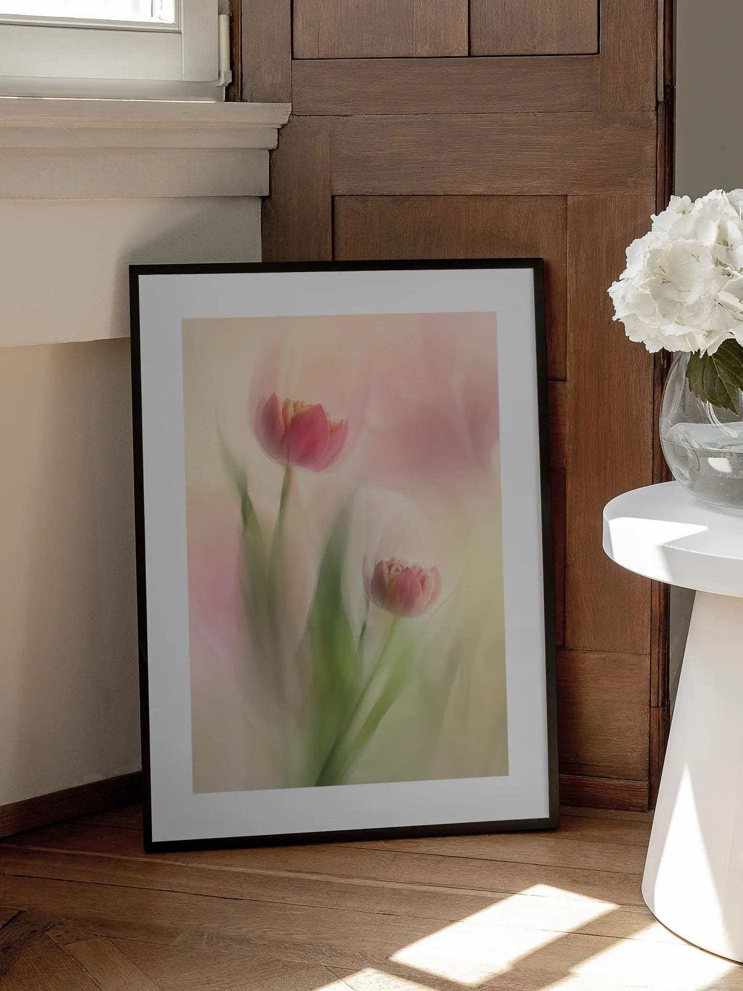 Soft Pink Tulip Blur Poster