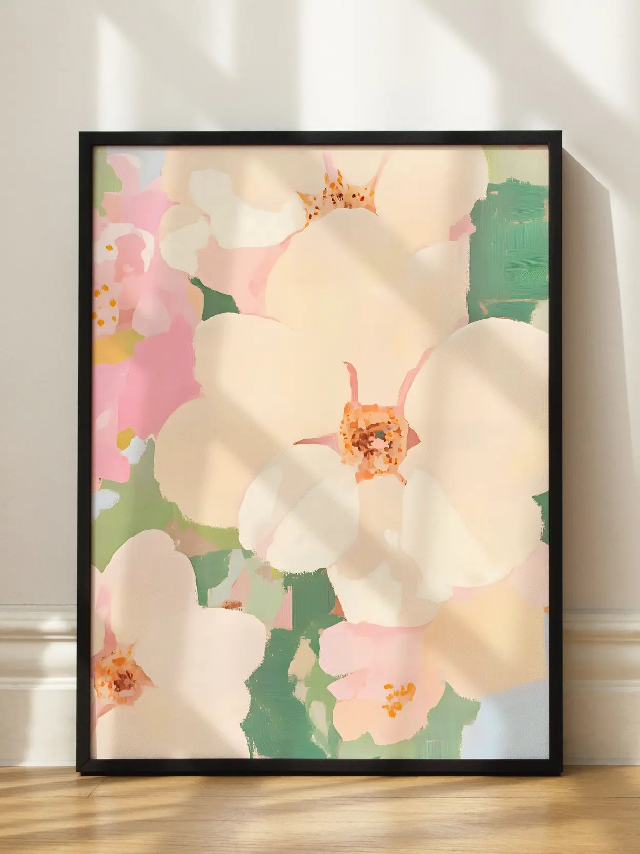 Soft White Flowers Painting