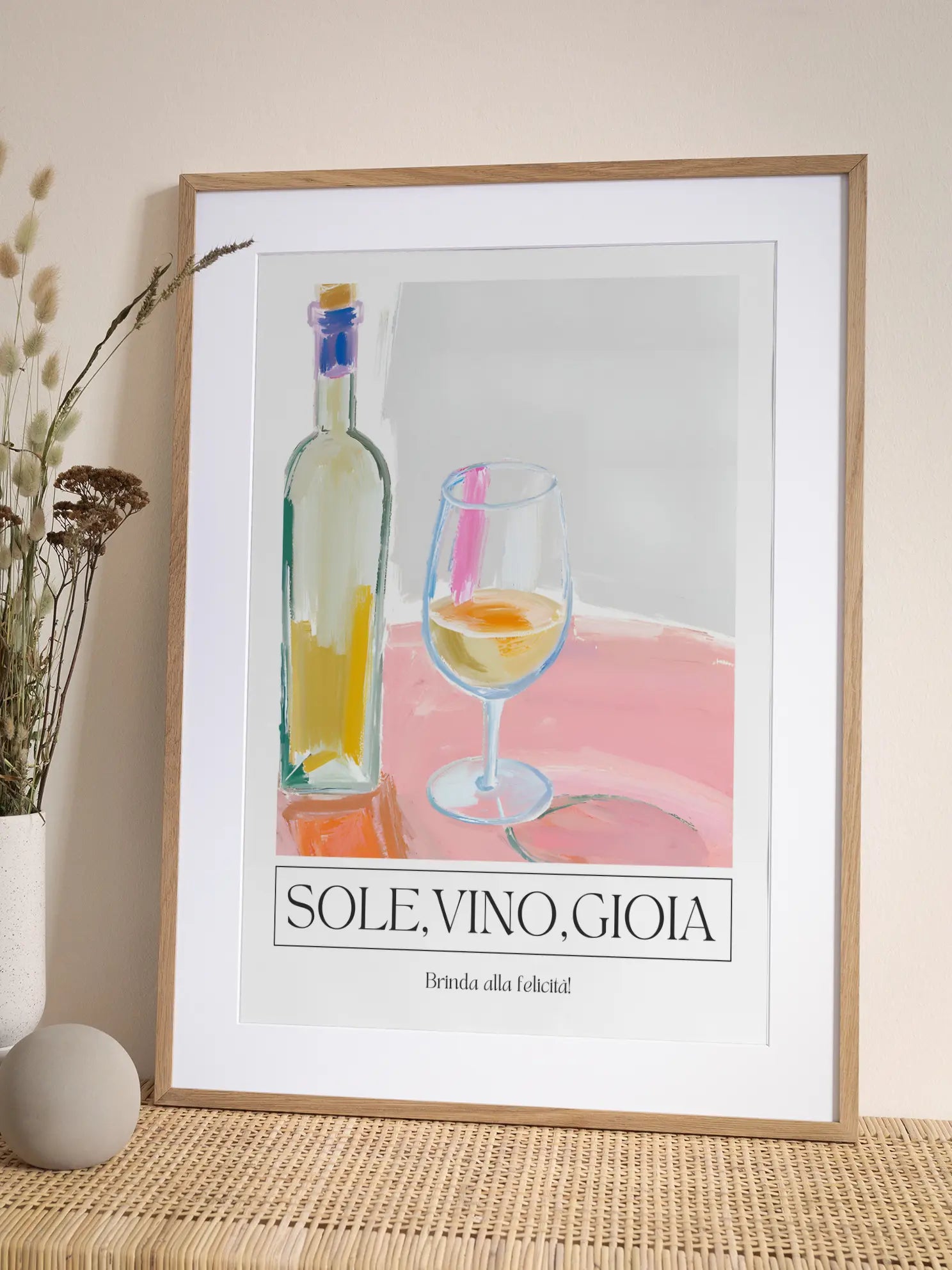 Sole Vino Gioia Poster