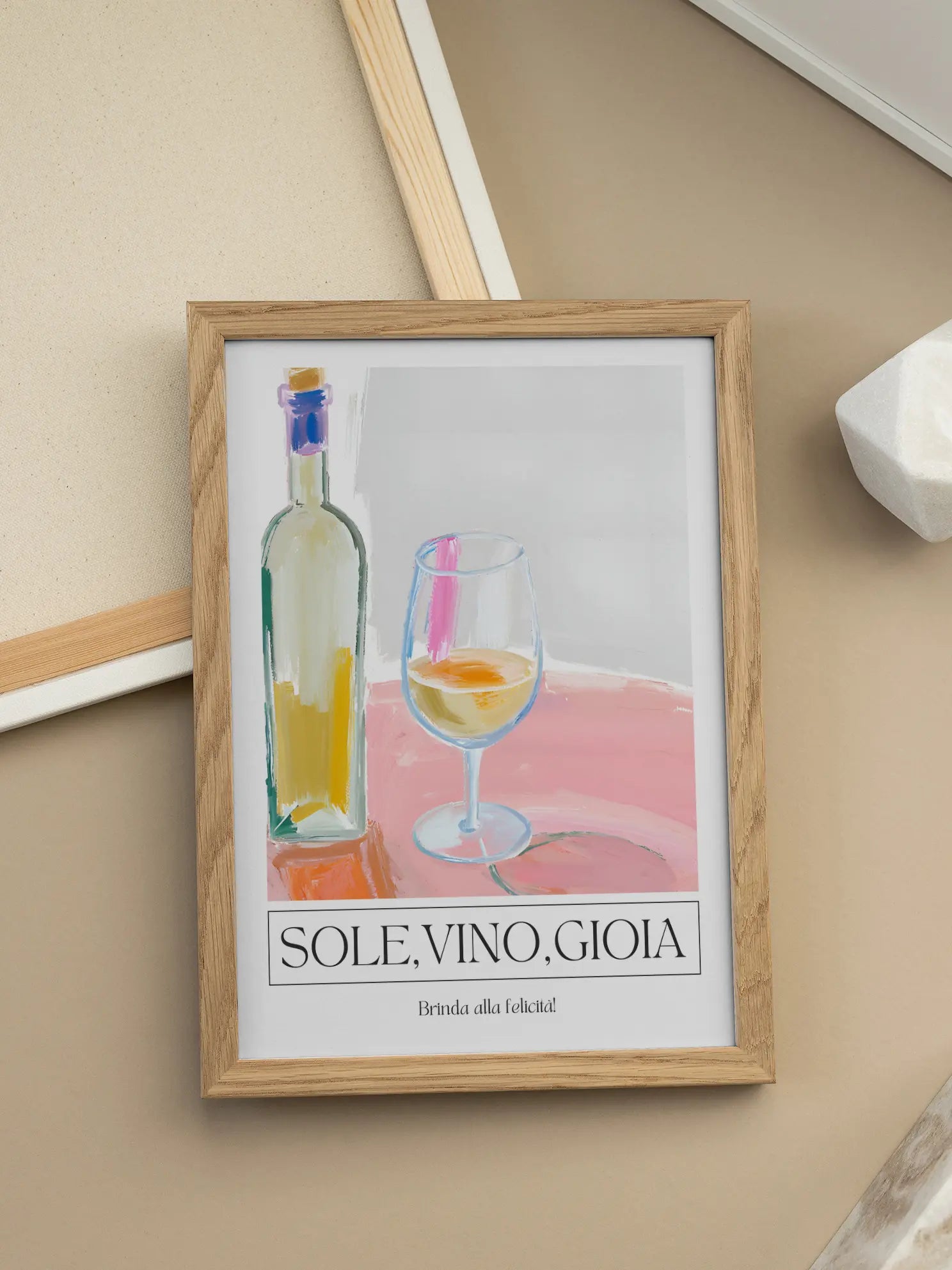 Sole Vino Gioia Poster