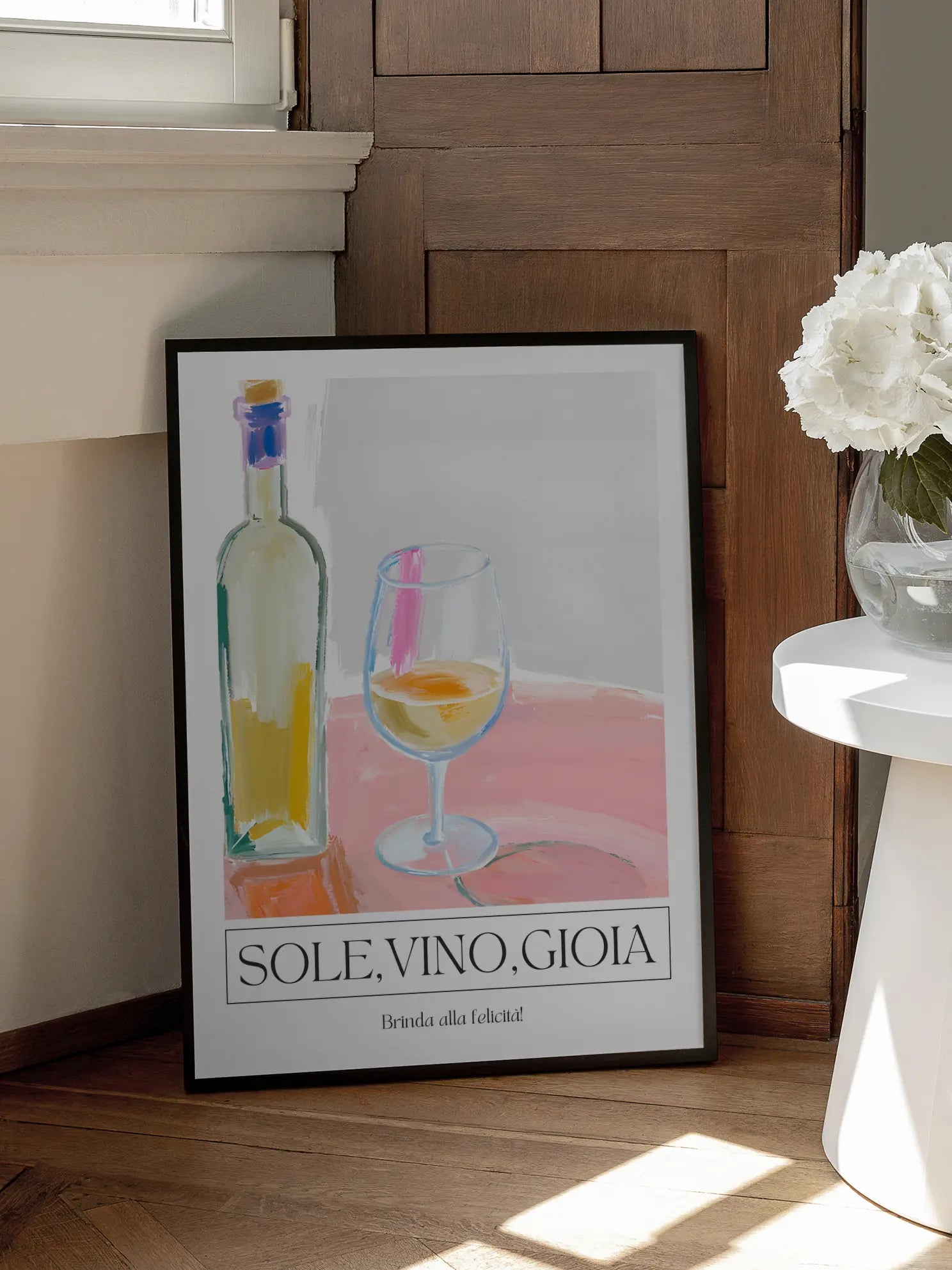 Sole Vino Gioia Poster