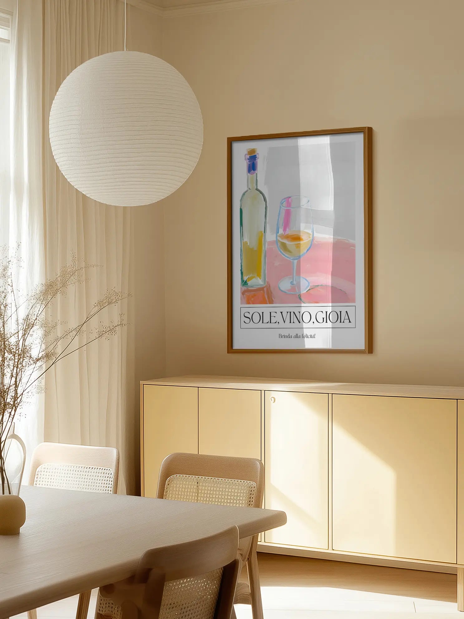 Sole Vino Gioia Poster