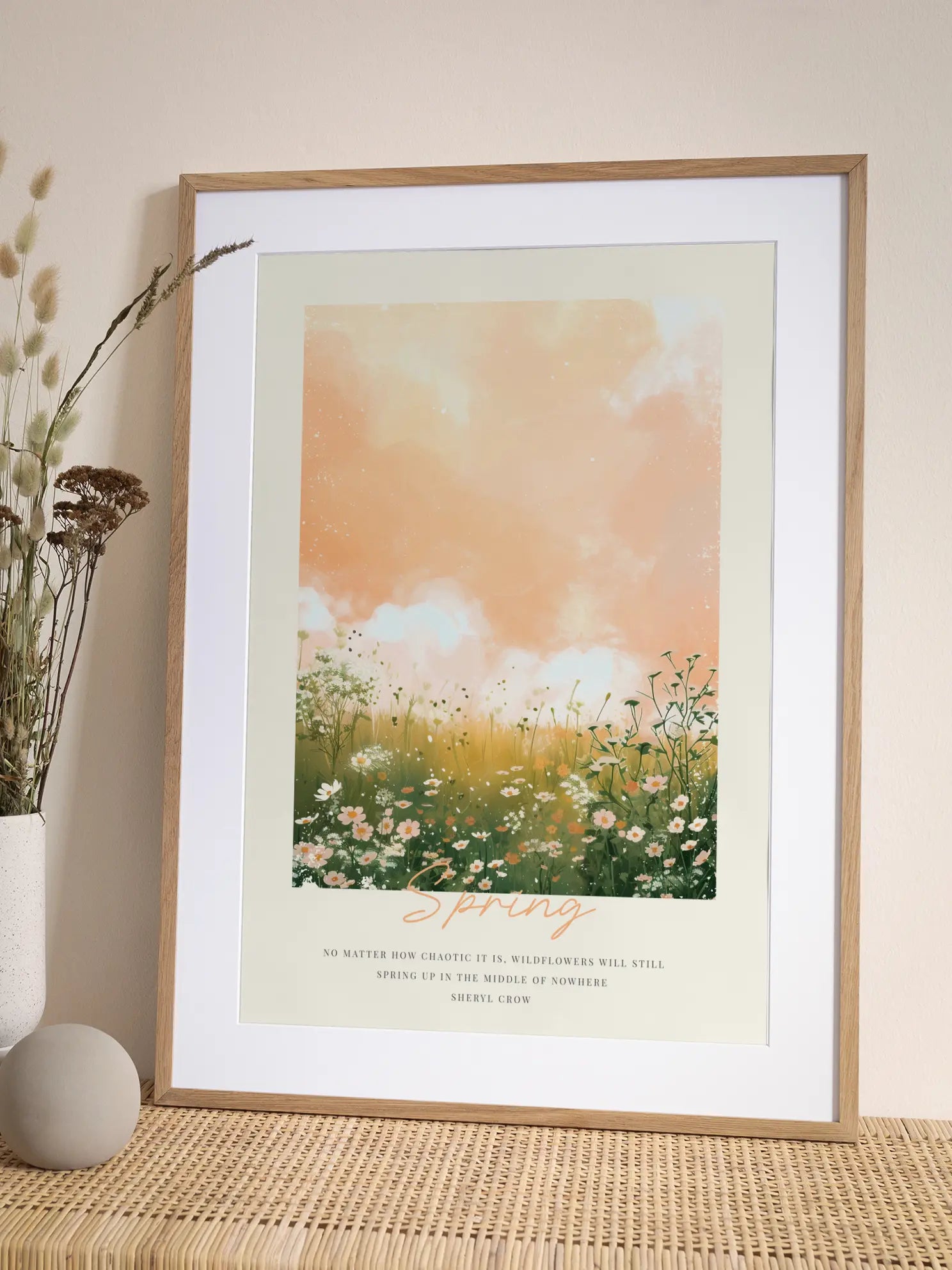 Spring Flower Field Poster