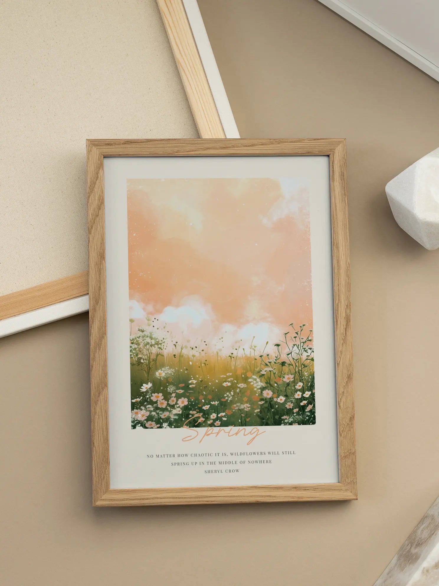 Spring Flower Field Poster