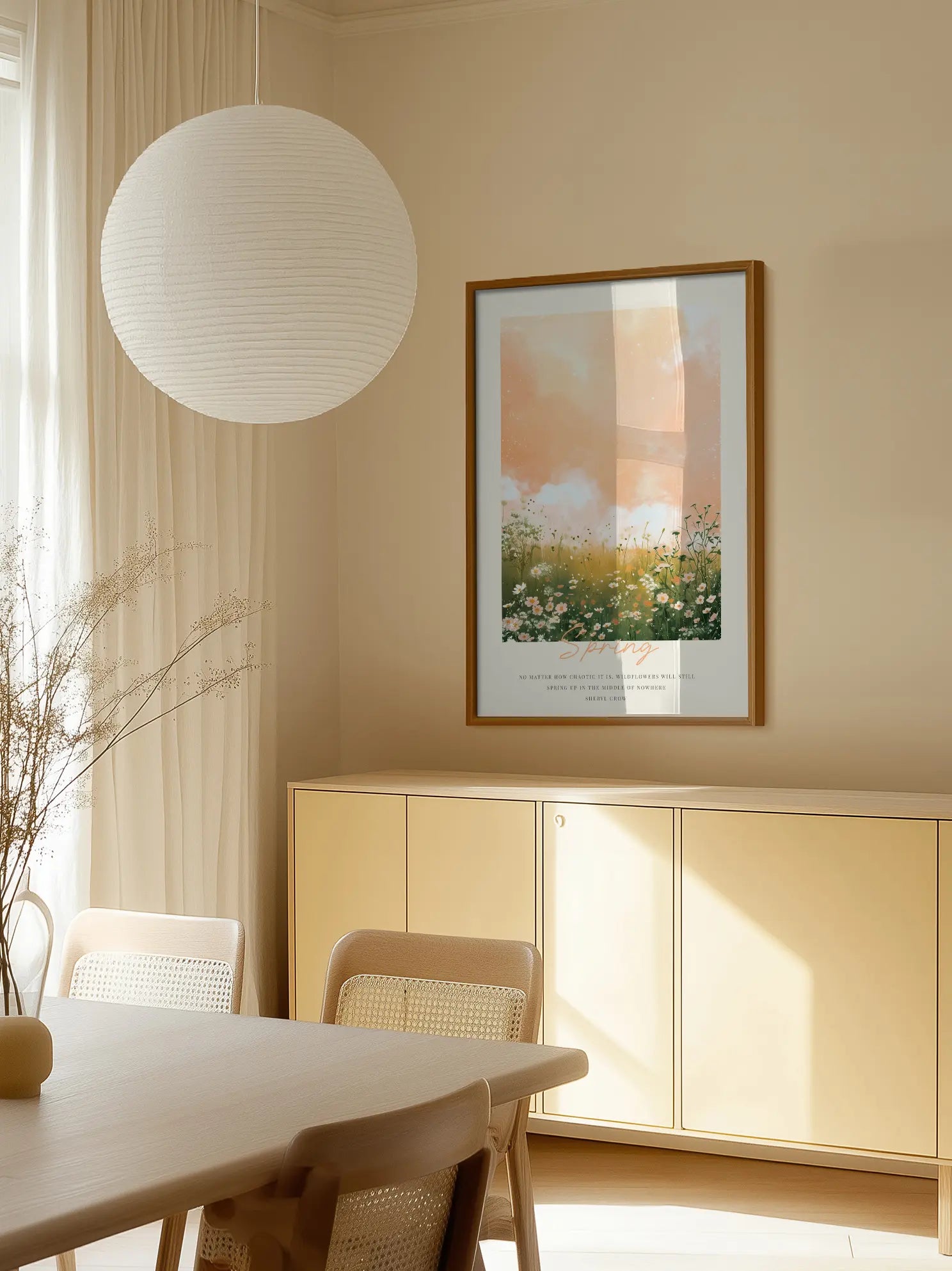 Spring Flower Field Poster