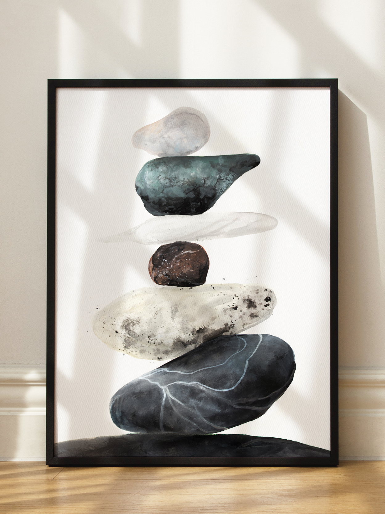 Stacked Yoga Stones Poster