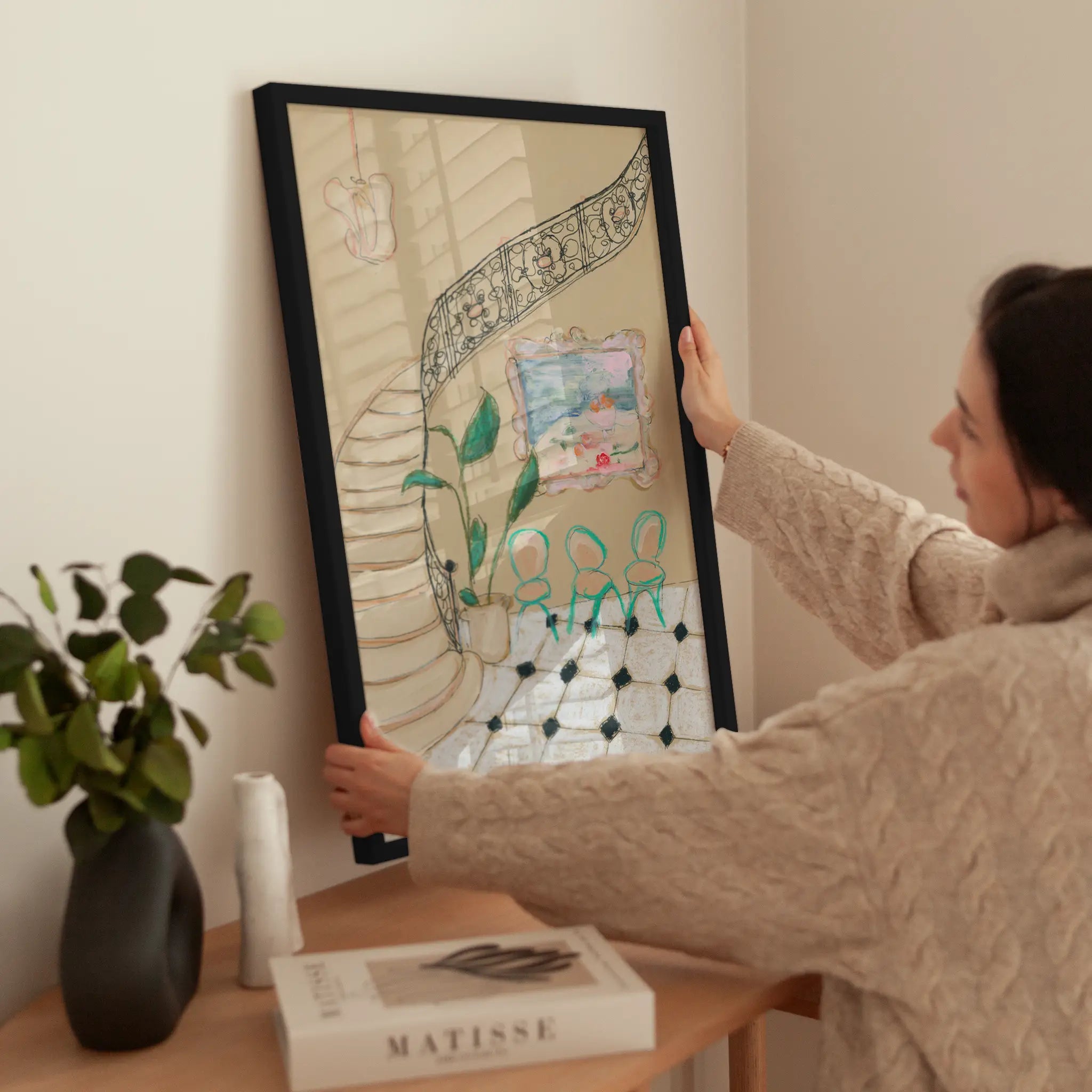 Staircase wird aufgehängt