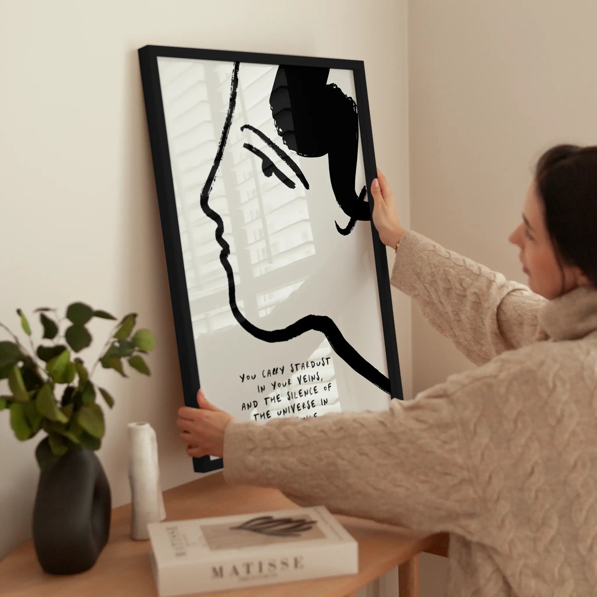 Stardust wird aufgehängt