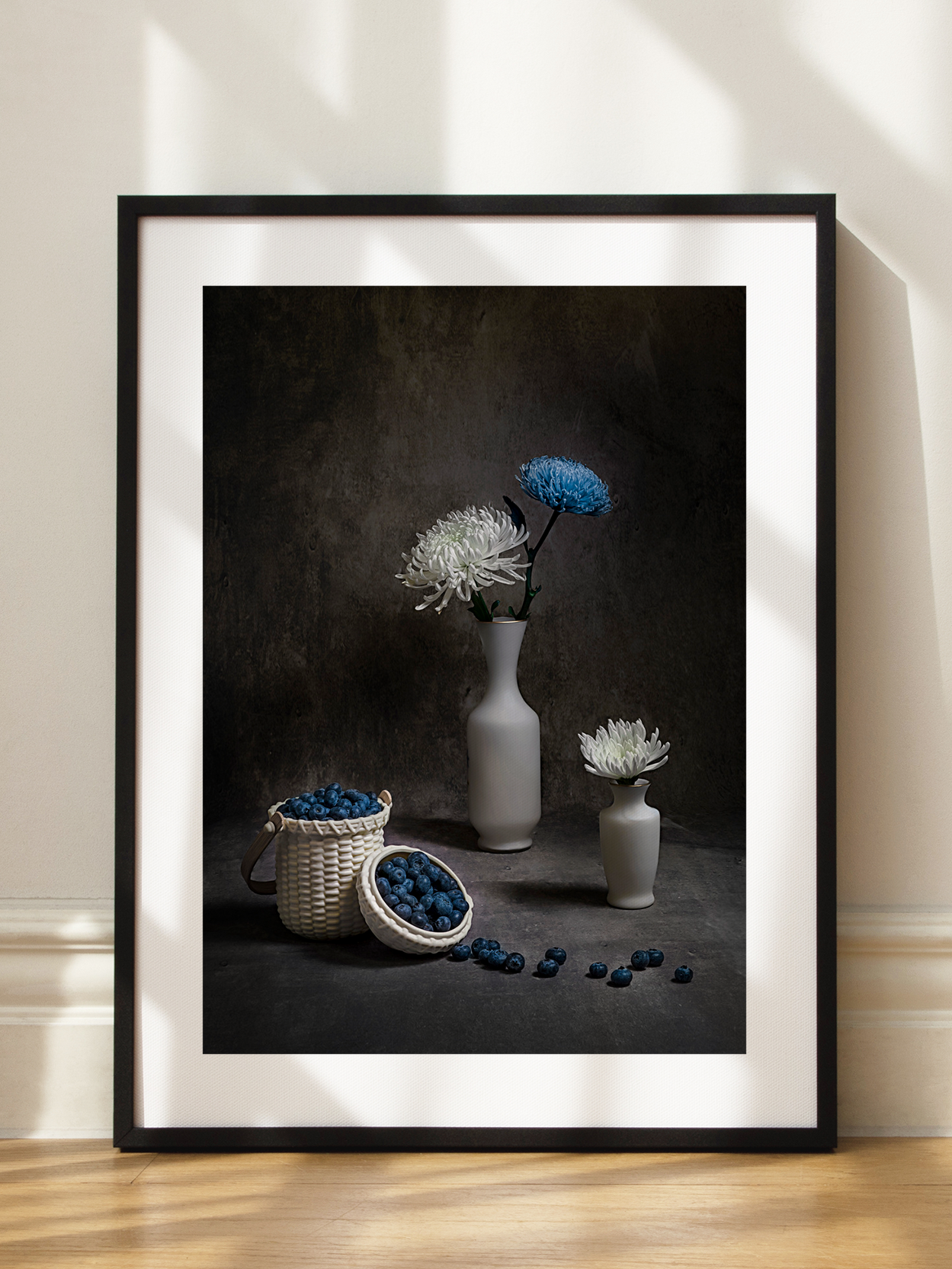 Still Life with Blue and White Flowers Poster