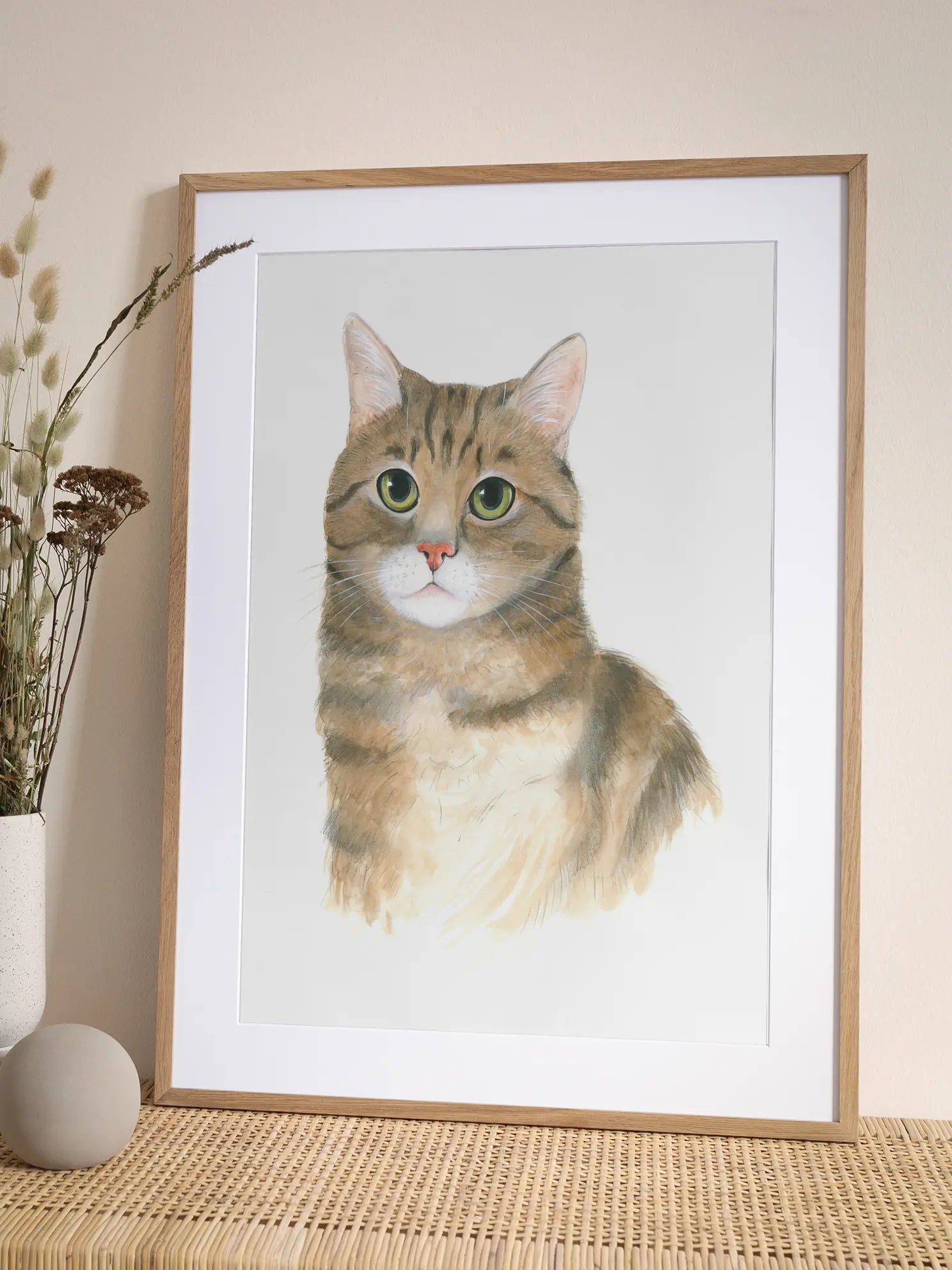 Striped Cat Poster
