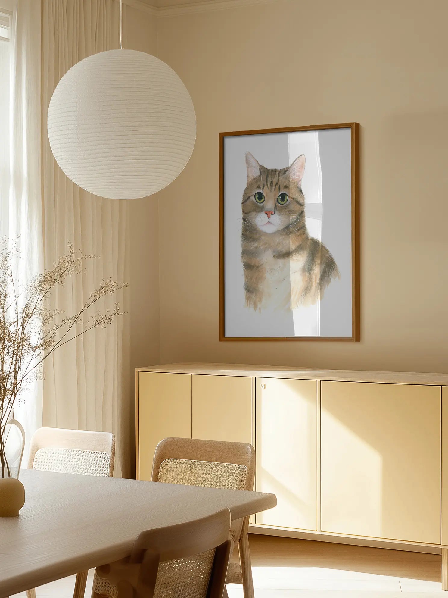 Striped Cat Poster