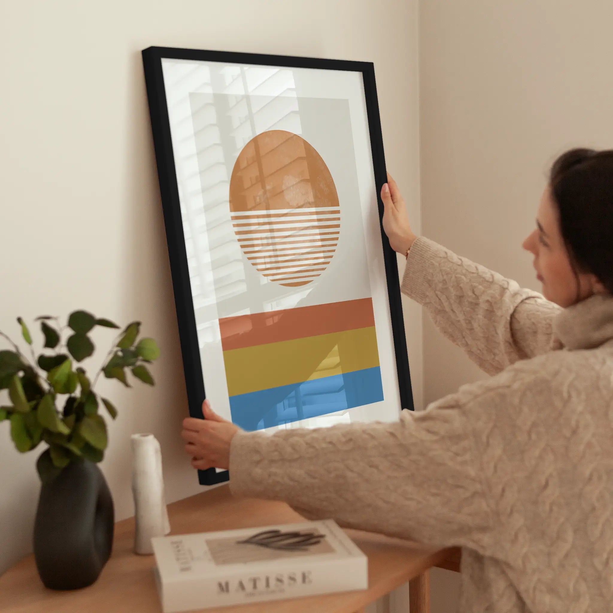 Striped Horizon Sun wird aufgehängt